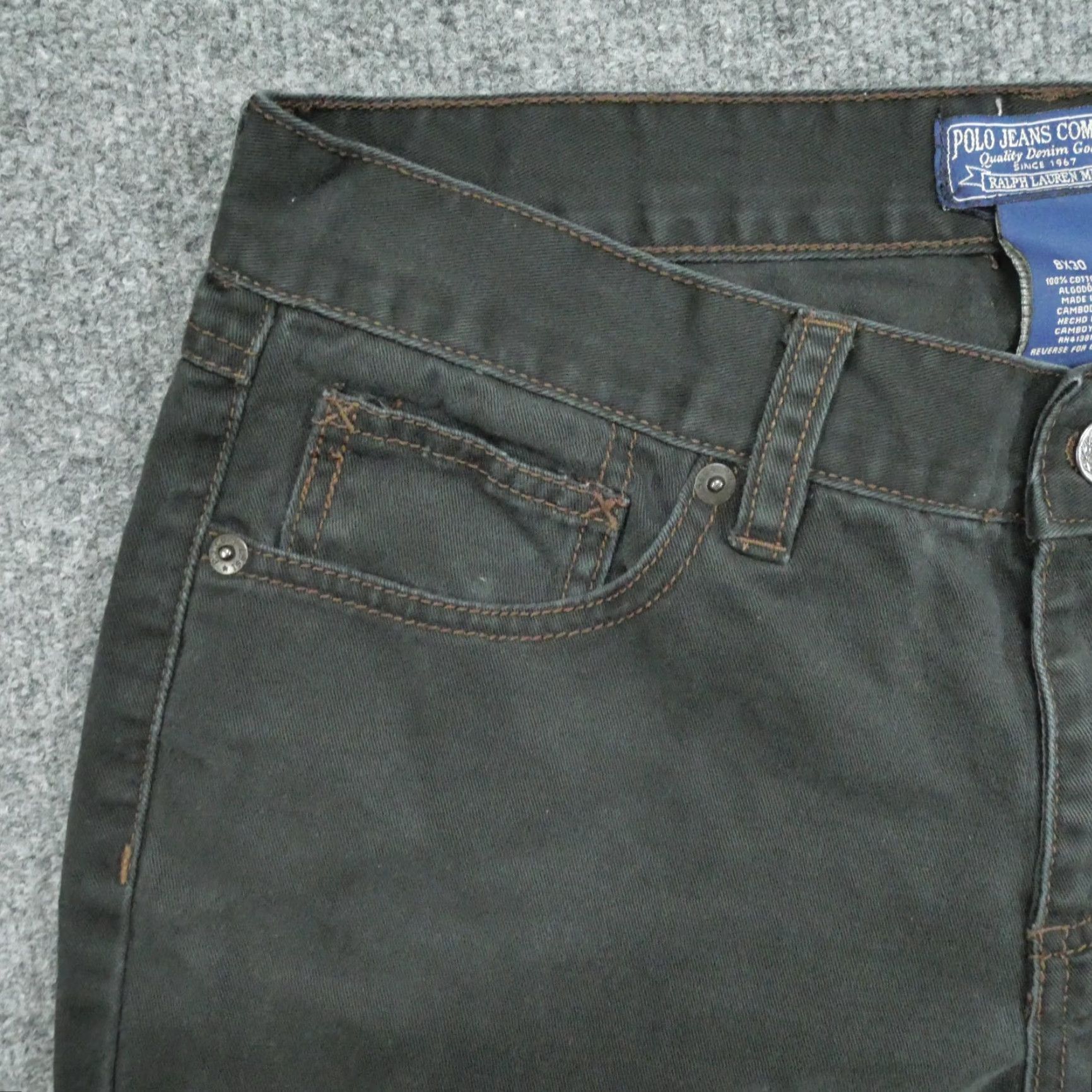 Ralph Lauren VINTAGE Ralph Lauren Pants Womens 8 8x30 Black Polo Jeans Co 30x28 Y2K Size 30" / US 8 / IT 44 - 3 Thumbnail