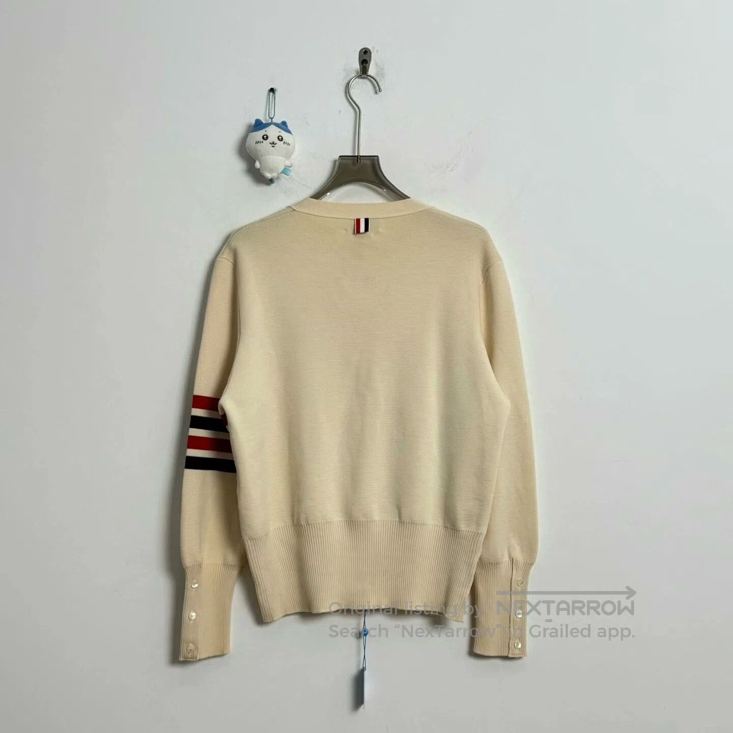Thom Browne thom browne cream stripe wool cardigan. Size US L / EU 52-54 / 3 - 2 Thumbnail