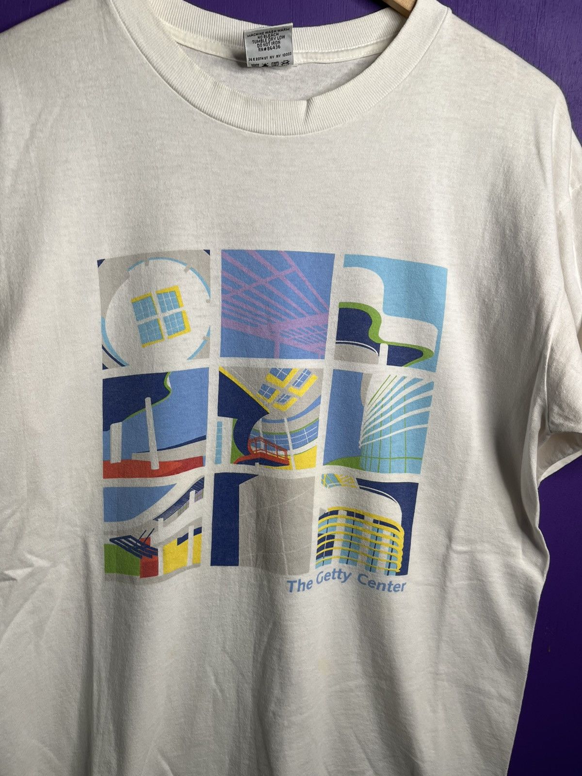 Vintage Vintage 90s Los Angeles the Getty center t-shirt Size US L / EU 52-54 / 3 - 3 Thumbnail