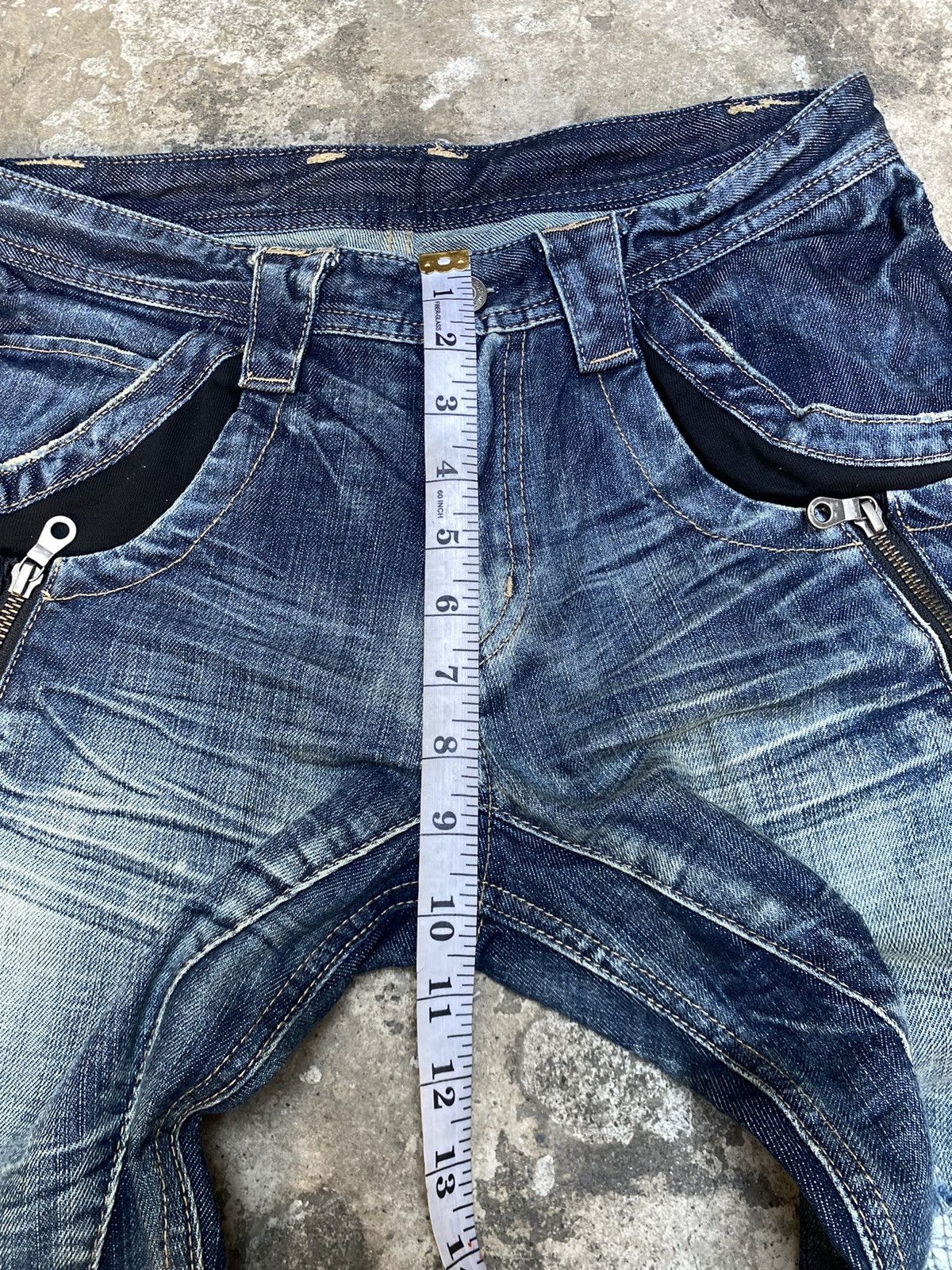 PPFM 🔥Rare Design🔥 PPFM Distressed Straight Denim Pants Size US 31 - 11 Thumbnail