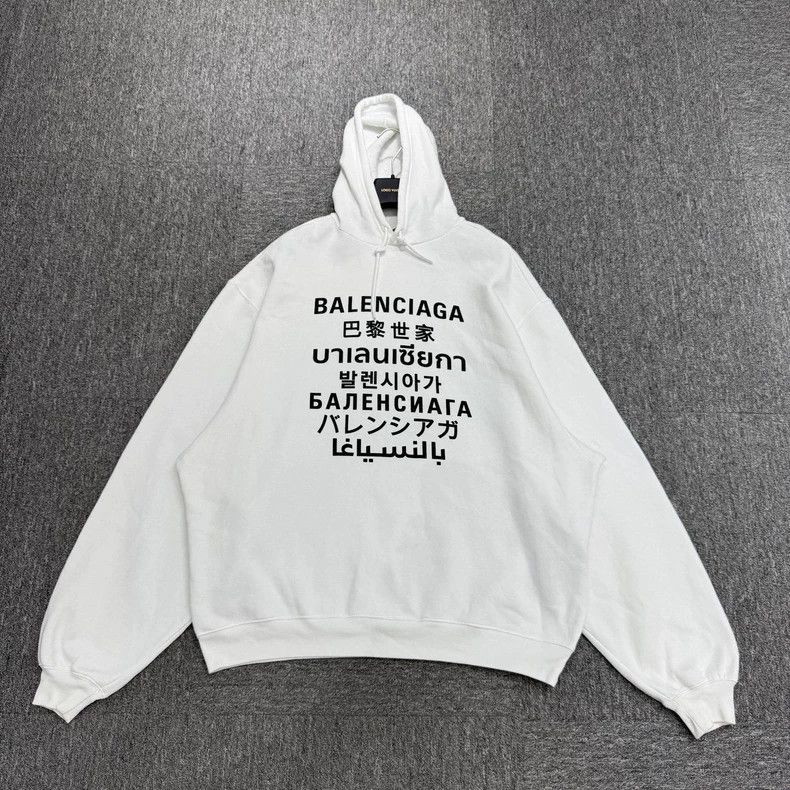 Balenciaga Seven-Language Print Hoodie