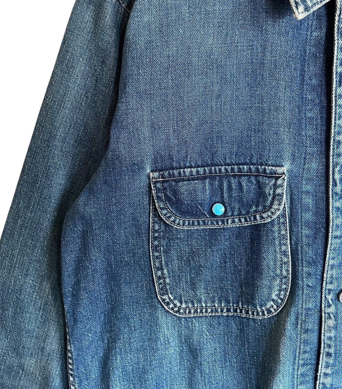 45rpm Rare Vintage Japanese Brand 45rpm Chore Denim Jacket 1990s Size US S / EU 44-46 / 1 - 3 Thumbnail