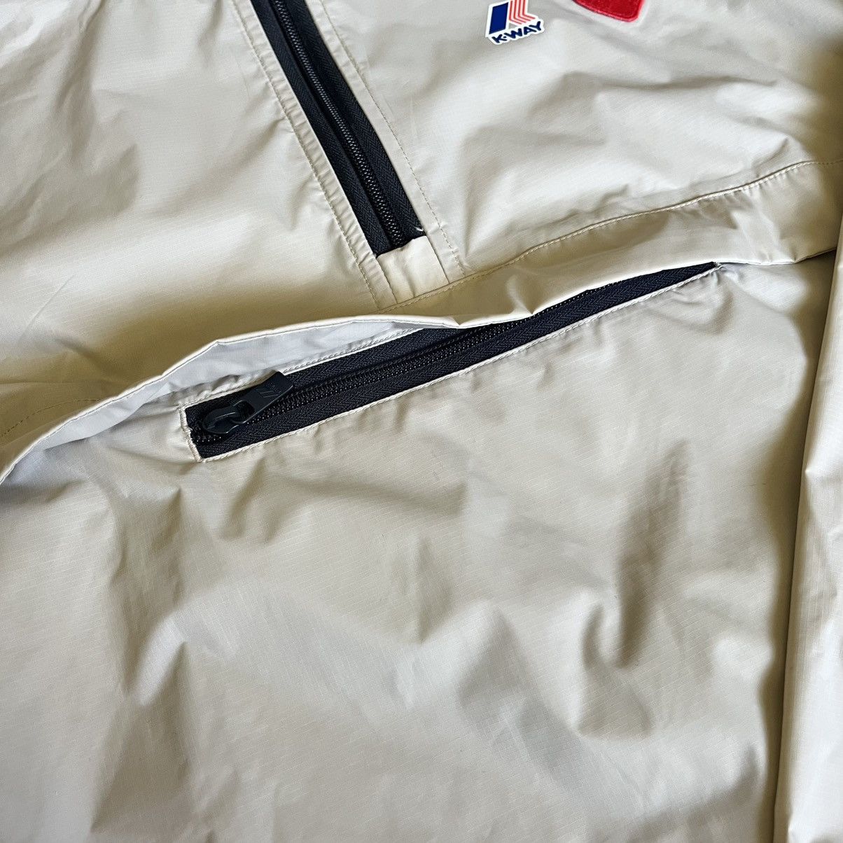 Comme des Garcons PLAY × K-Way Comme des Garcons Play K Way Full Zip Packable Jacket Beige Size US XXL / EU 58 / 5 - 8 Thumbnail