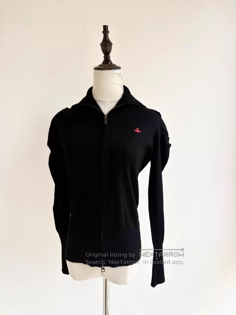 Vivienne Westwood Vivienne Westwood Black Bubble Sleeve Saturn Knit Jacket Size L / US 10 / IT 46 - 2 Thumbnail