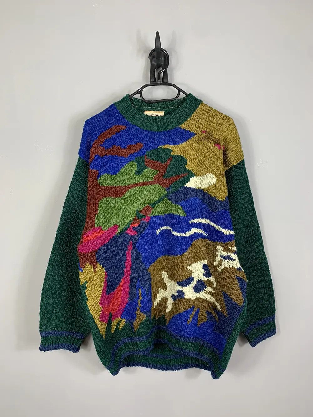 Japanese Brand × Vintage Vintage Animals Funky Knit Sweater 90s Jumper Y2K Size US M / EU 48-50 / 2 - 1 Thumbnail