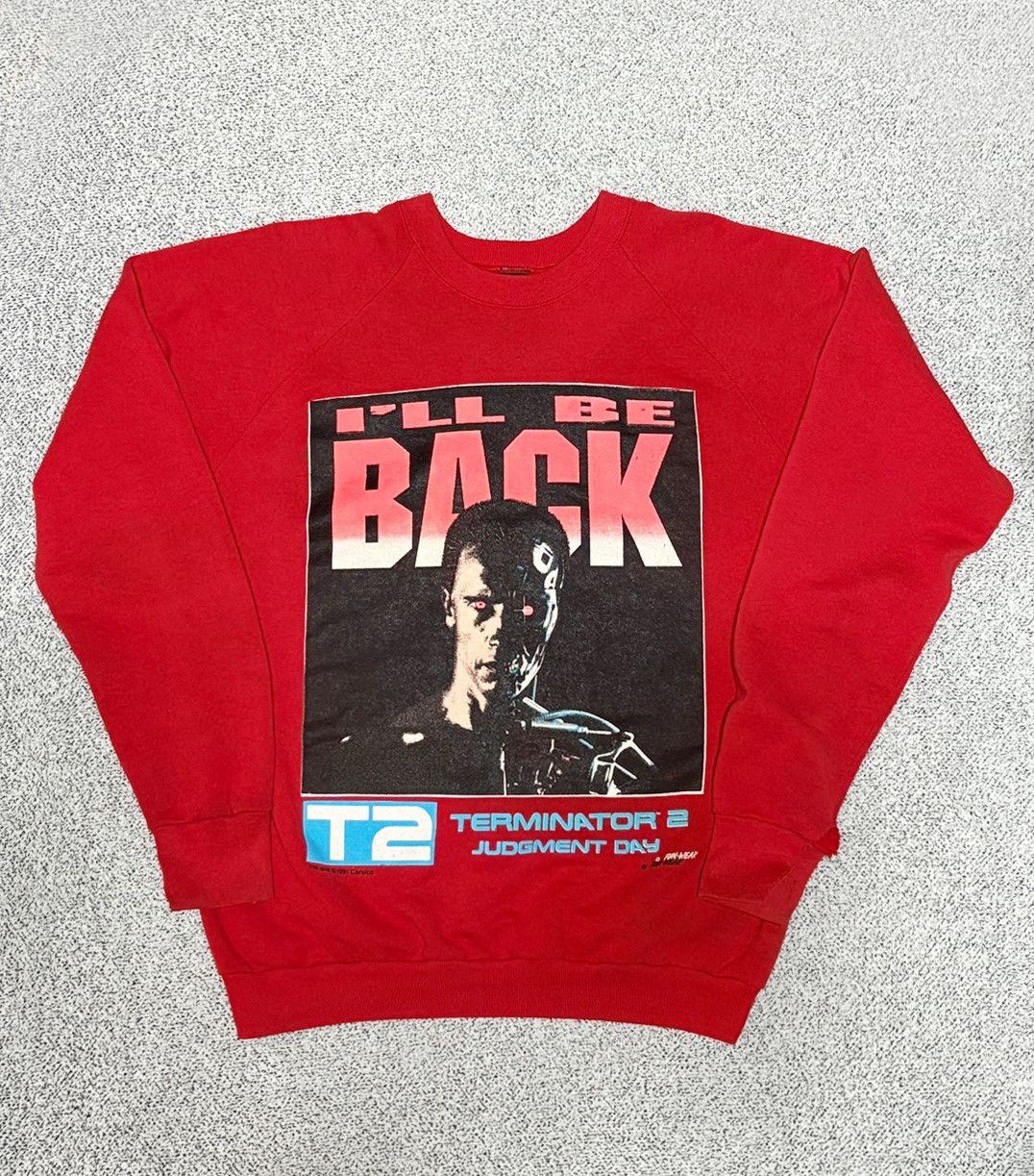 Vintage 90s vintage Terminator2 'Judgement day' promo sweatshirt Size US XL / EU 56 / 4 - 1 Thumbnail