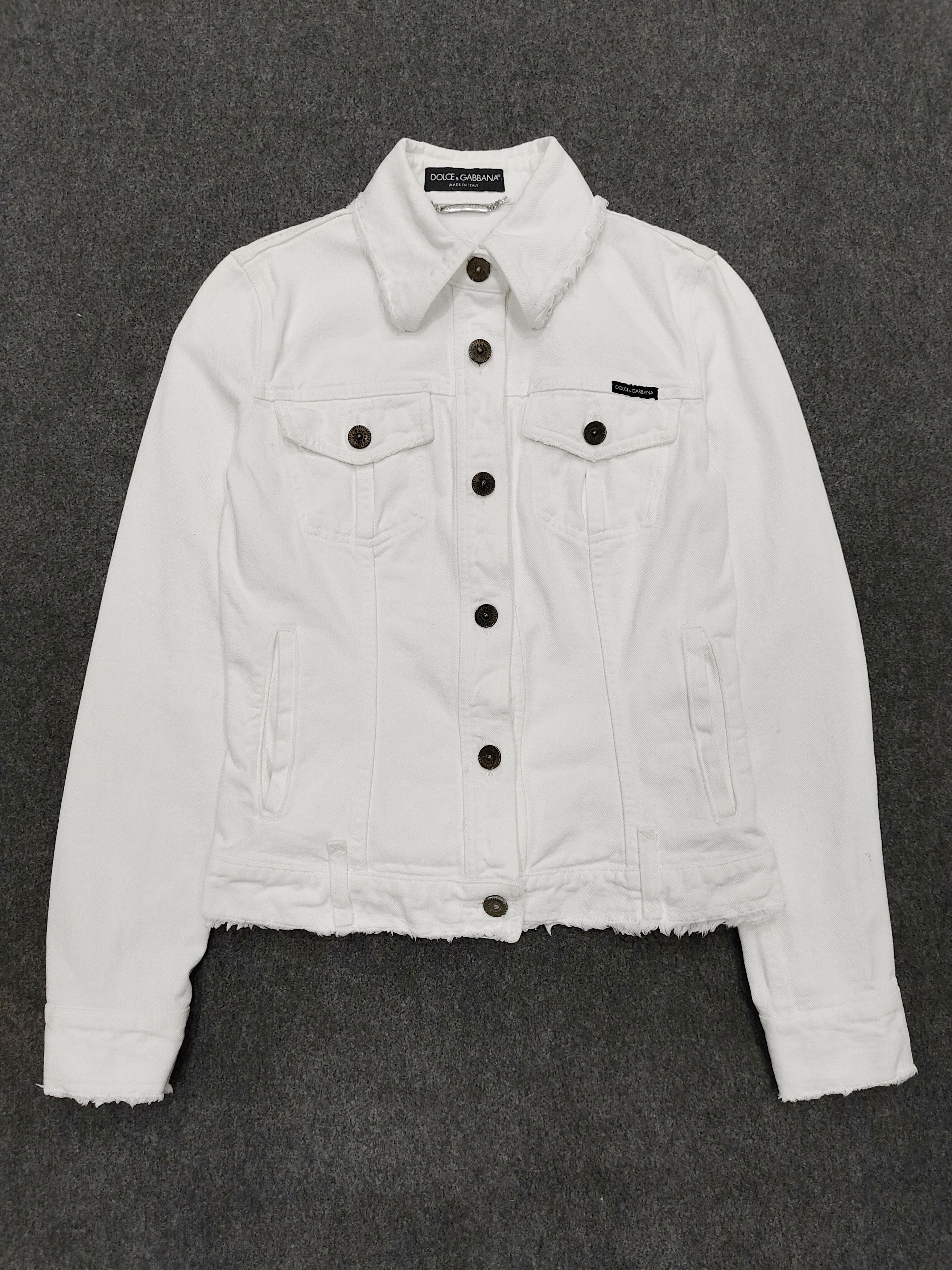 Dolce & Gabbana 00s Dolce Gabbana- Sharp Tailored Minimalist Denim Jacket Size M / US 6-8 / IT 42-44 - 5 Thumbnail