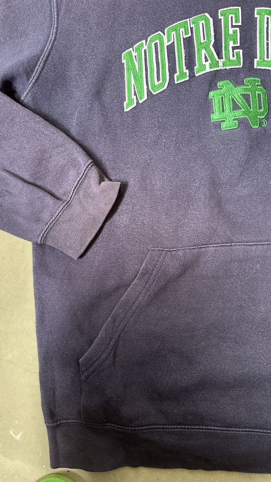 Genuine Leather VINTAGE NOTRE DAME WELL FADED HOODIE Size US M / EU 48-50 / 2 - 3 Thumbnail