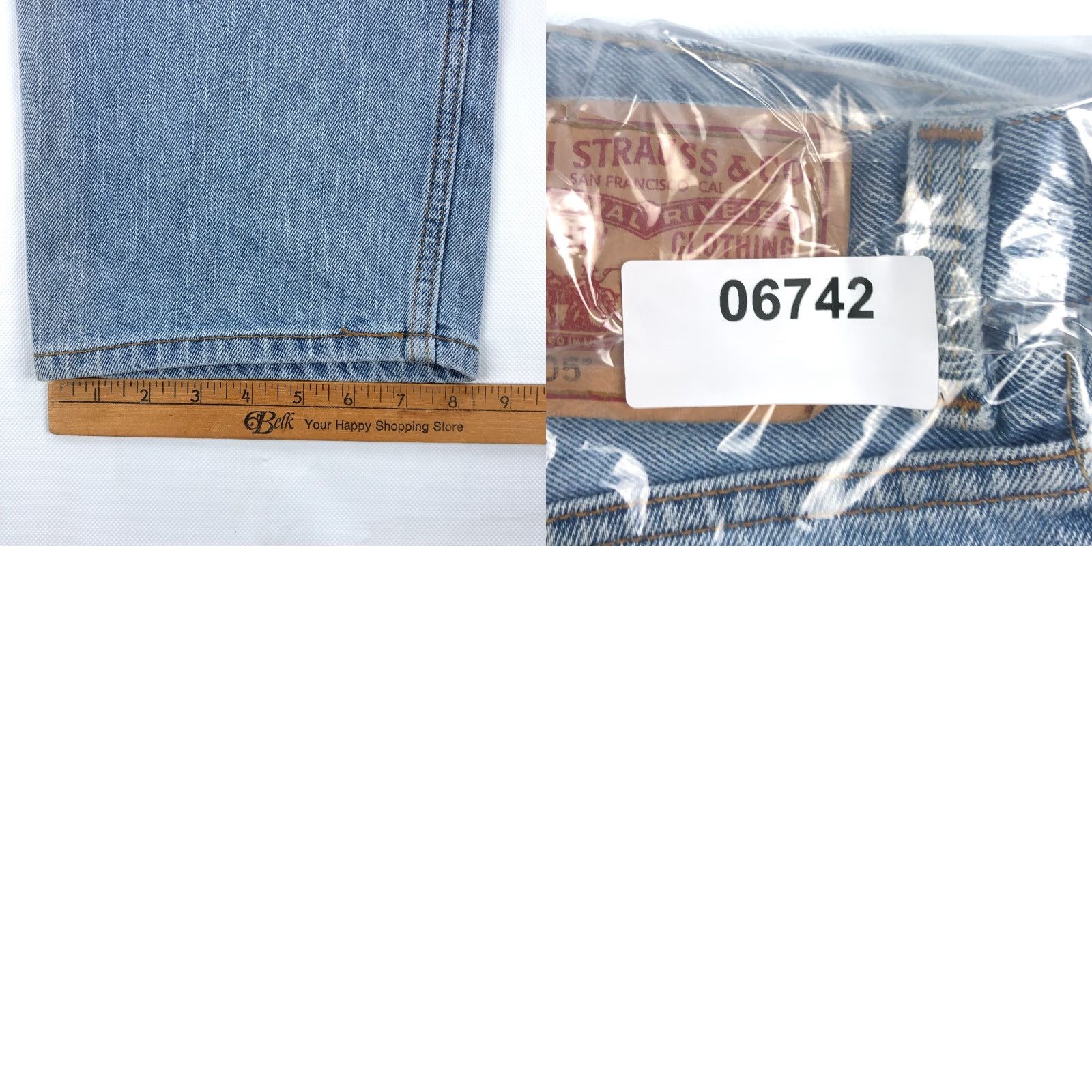 Levi's VINTAGE Levi's Jeans Mens 36x34 Straight Light Wash 505 Blue Denim Pants Y2K NOS Regular Waist 36 Mens Rocker USA 5-Pocket Denim Jeans Size US 36 / EU 52 - 10 Thumbnail