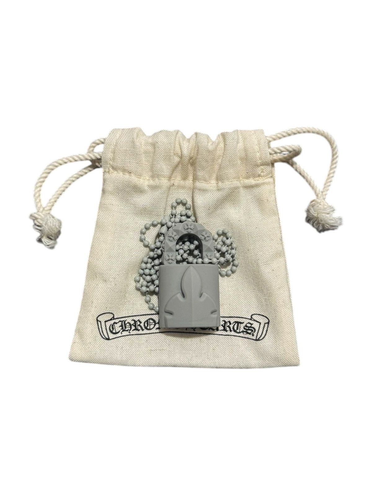 Chrome Hearts Chrome Hearts Silicone Lock Necklace Grey Size ONE SIZE - 1 Thumbnail