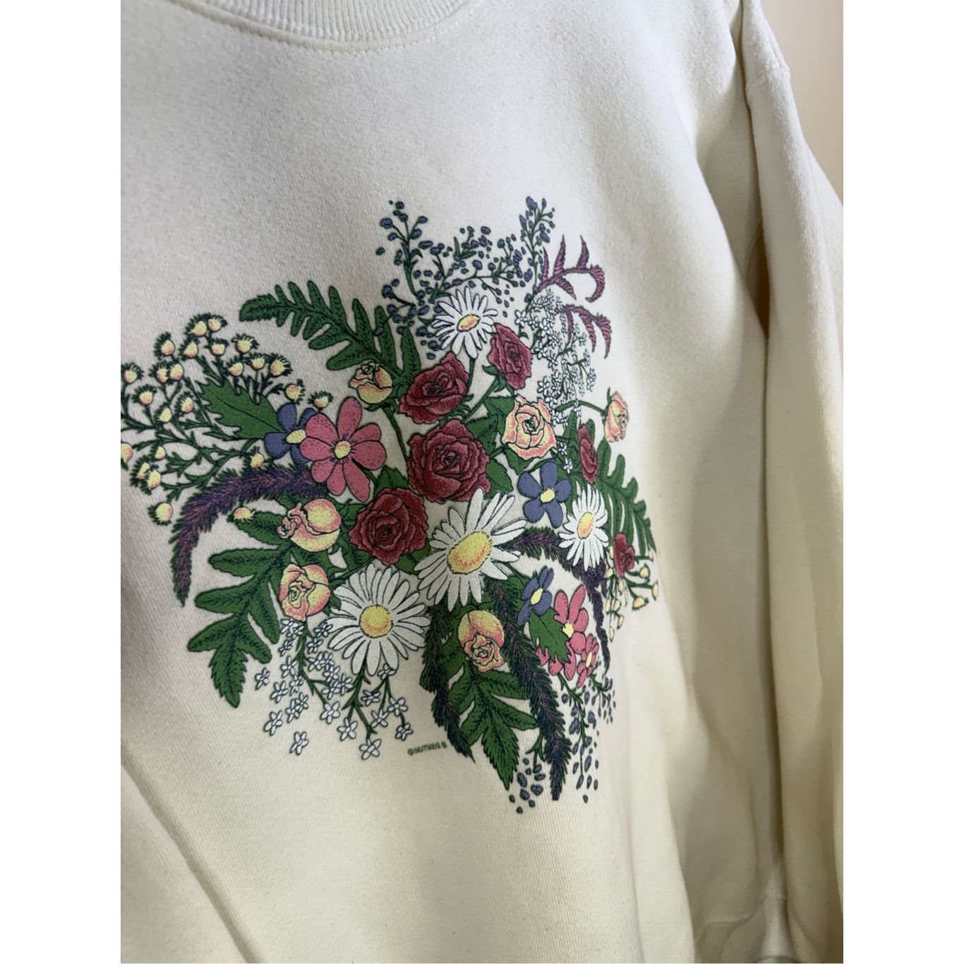 Nutmeg Size M vintage 1990s Fire Grandma Double Necked Flower Natur Size XL / US 12-14 / IT 48-50 - 2 Thumbnail
