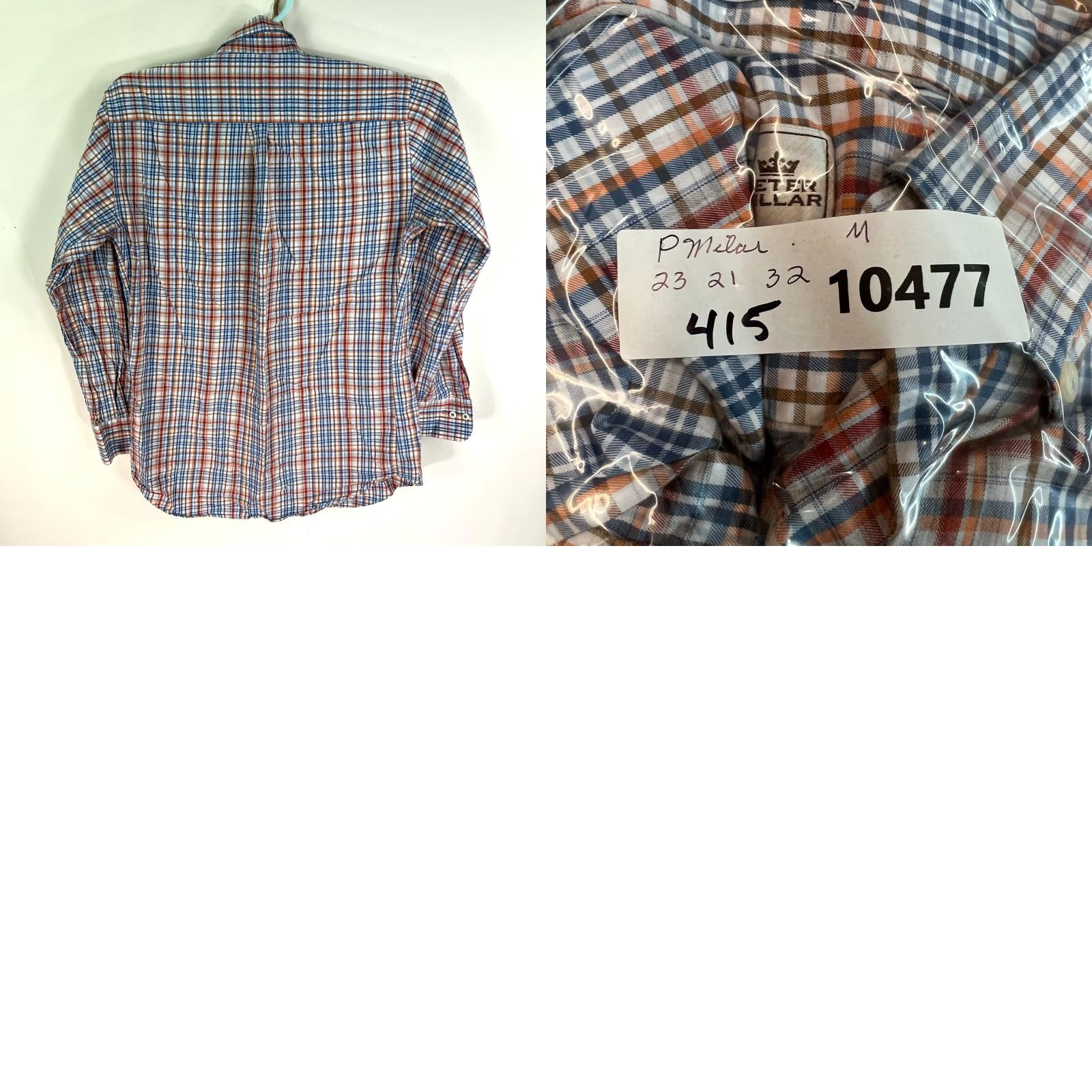 Peter Millar PETER MILLAR Long Sleeve Plaid Button-Down Shirt Mens Adult Size M Multicolor Classic Fit Size US M / EU 48-50 / 2 - 8 Thumbnail