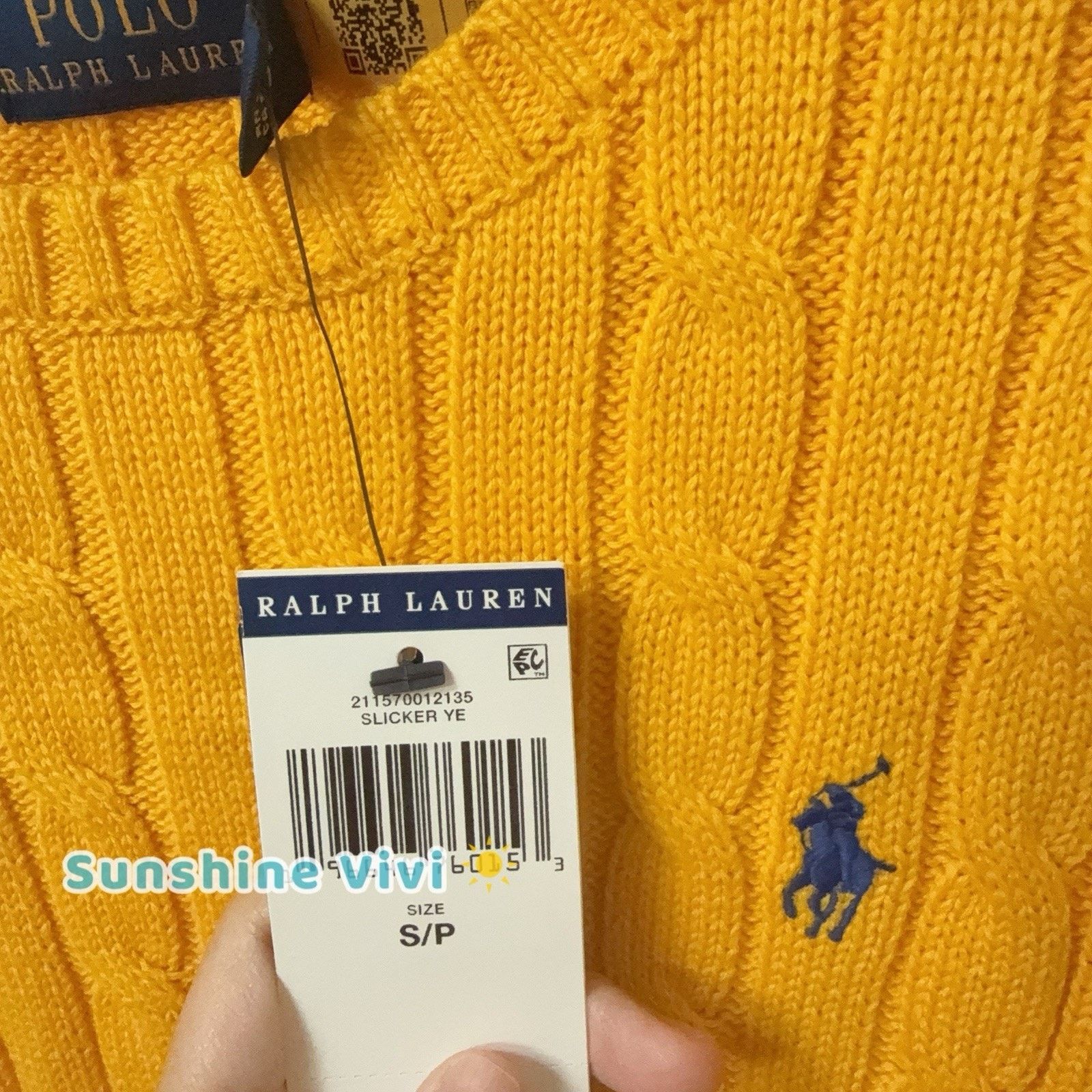Polo Ralph Lauren NWT Polo Ralph Lauren Cable Knit Crewneck Sweater Yellow Size S / US 4 / IT 40 - 2 Thumbnail