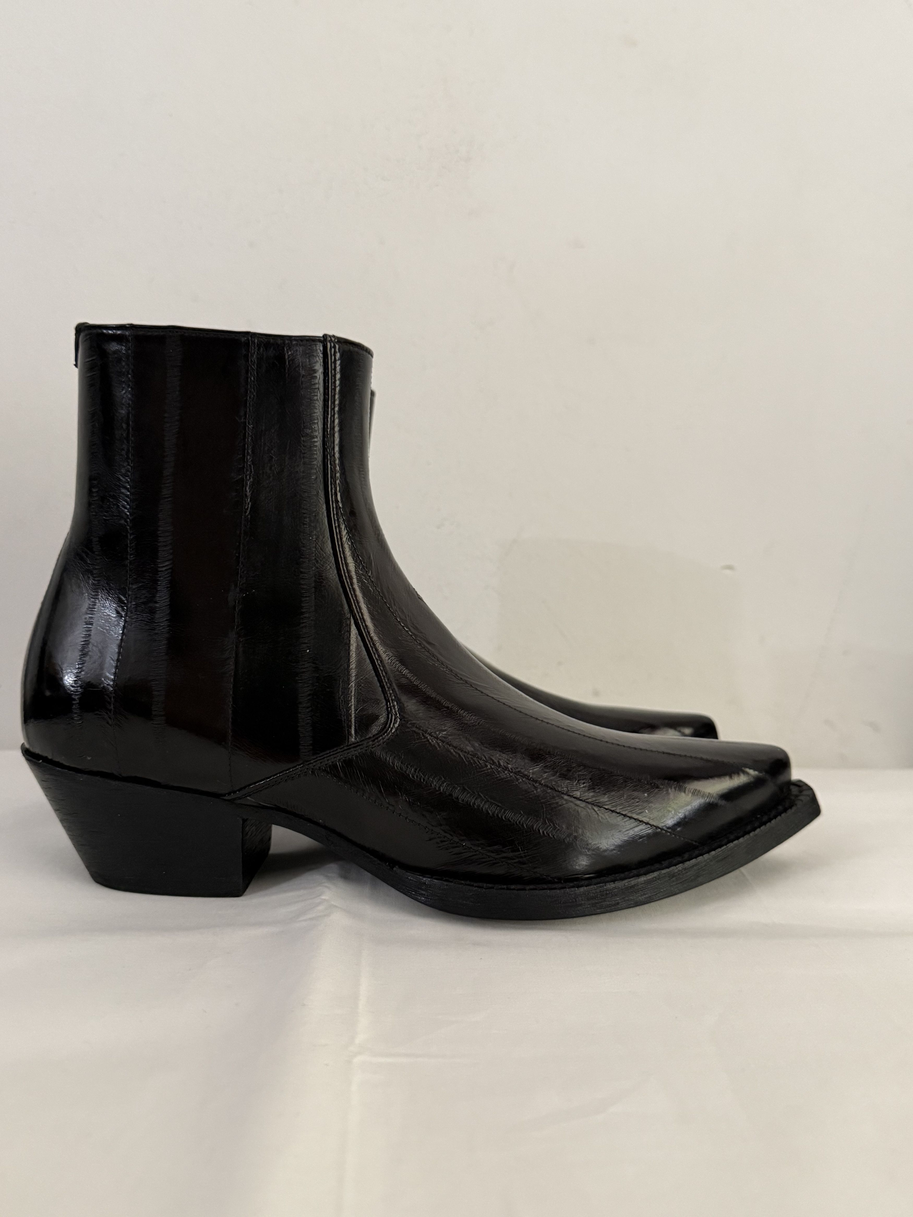 Saint Laurent Paris Genuine Eel Skin Lukas Zip Boots Size US 9.5 / EU 42-43 - 6 Thumbnail