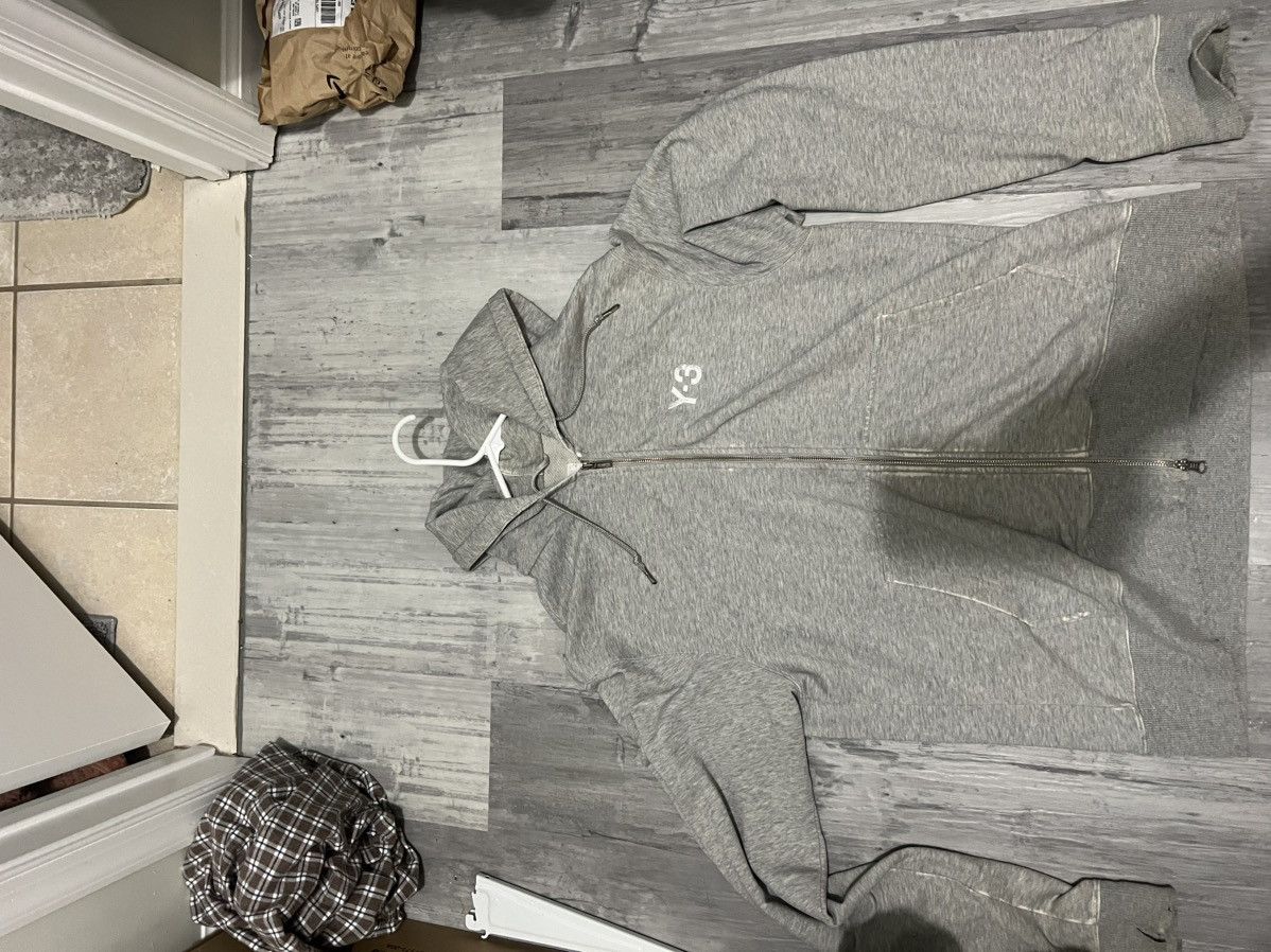 distressed Y-3 hoodie size L