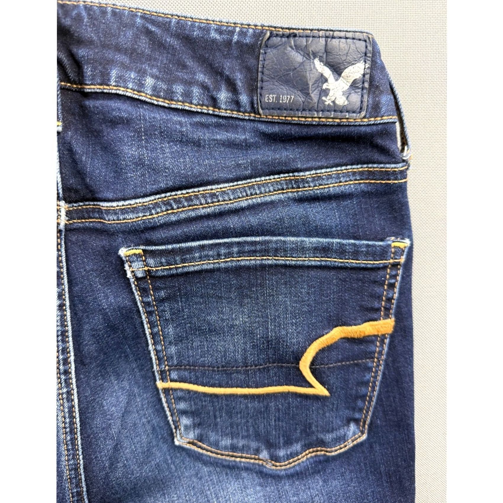 American Eagle Outfitters American Eagle Outfitters Jeans Skinny Womens Dark Wash 26x28 Super Stretch Denim Five-Pocket Modern Slim Fit Size 27" / US 4 / IT 40 - 3 Thumbnail