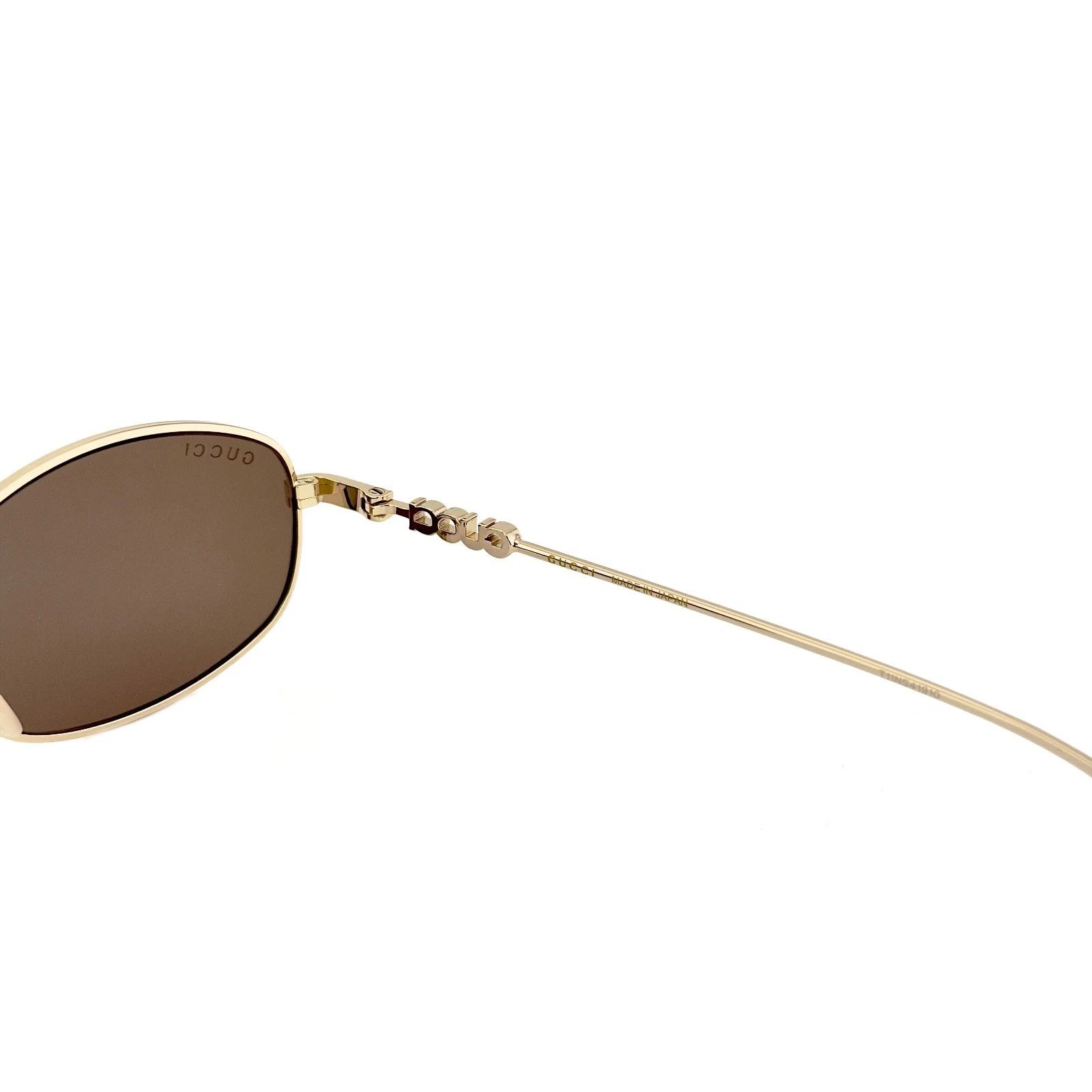 Gucci GUCCI GG1940S 1940 Gold Brown 002 Oval Narrow Sunglasses Size ONE SIZE - 7 Thumbnail