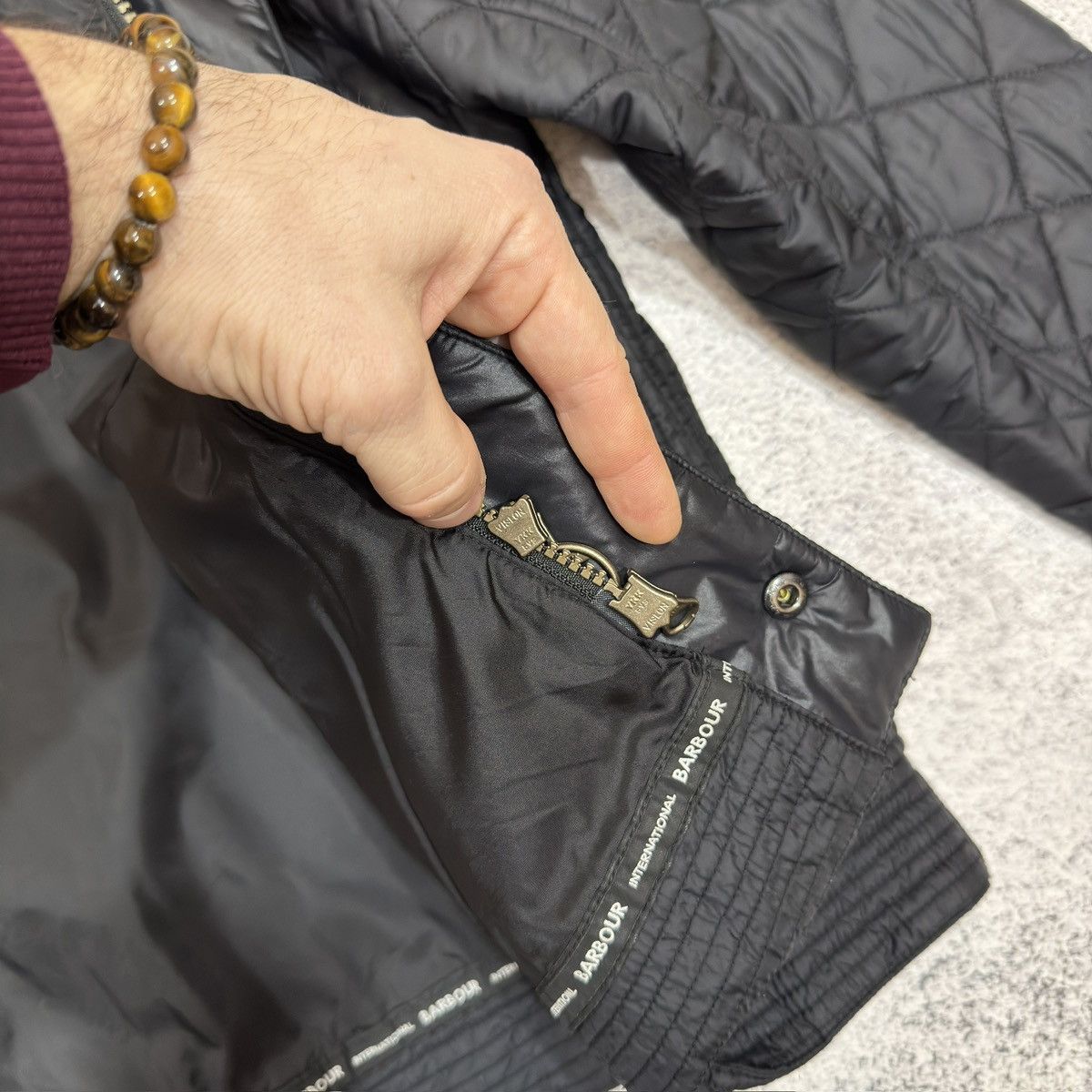 Barbour × Designer Barbour International Mens Black Quilted Jacket L size Size US L / EU 52-54 / 3 - 10 Thumbnail