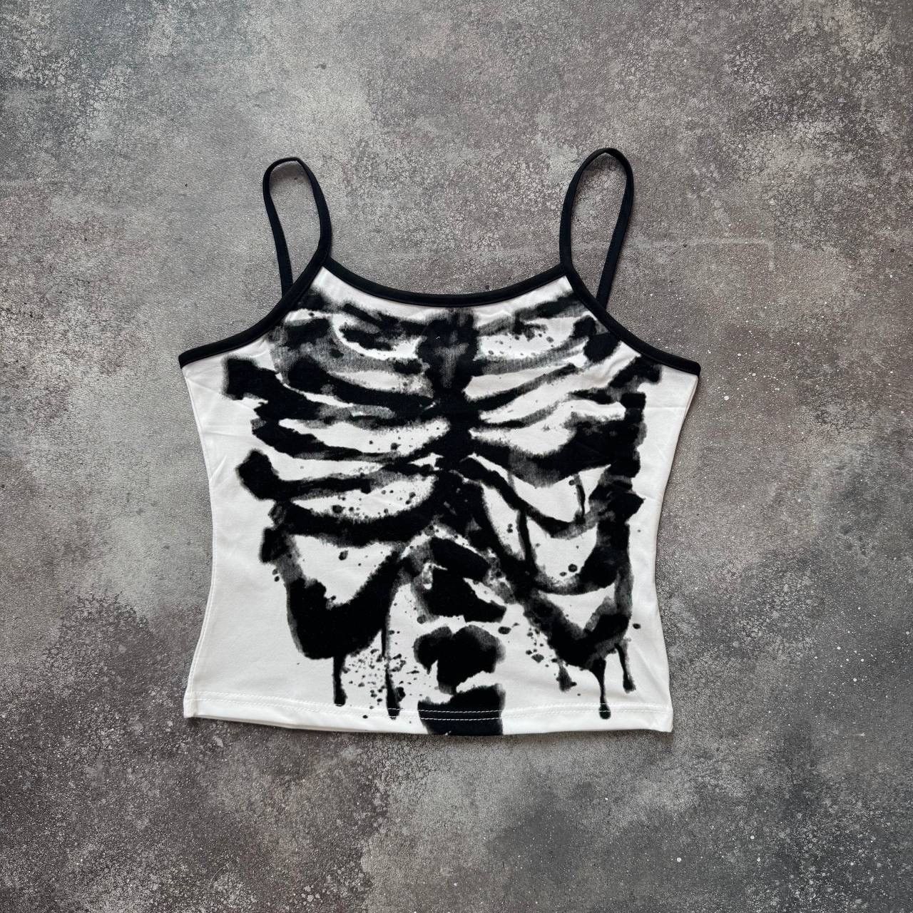 20471120 Y2K Era Vintage Glam Goth Punk Tank Top Size M / US 6-8 / IT 42-44 - 1 Thumbnail