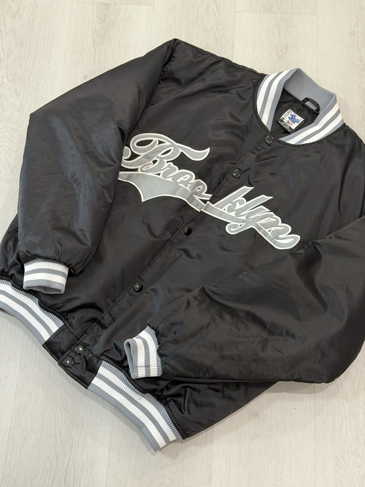 Vintage 90s brooklyn Dodgers Varsity Bomber Jacket Tailsweep