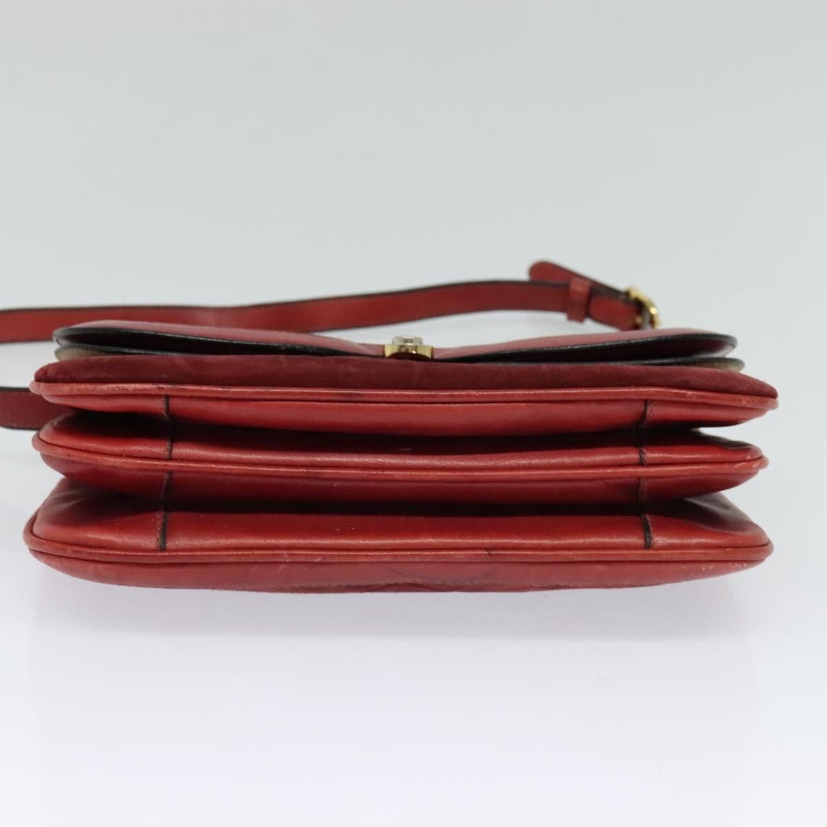 Gucci GUCCI Shoulder Bag Suede Vintage Red Gold Size ONE SIZE - 9 Thumbnail