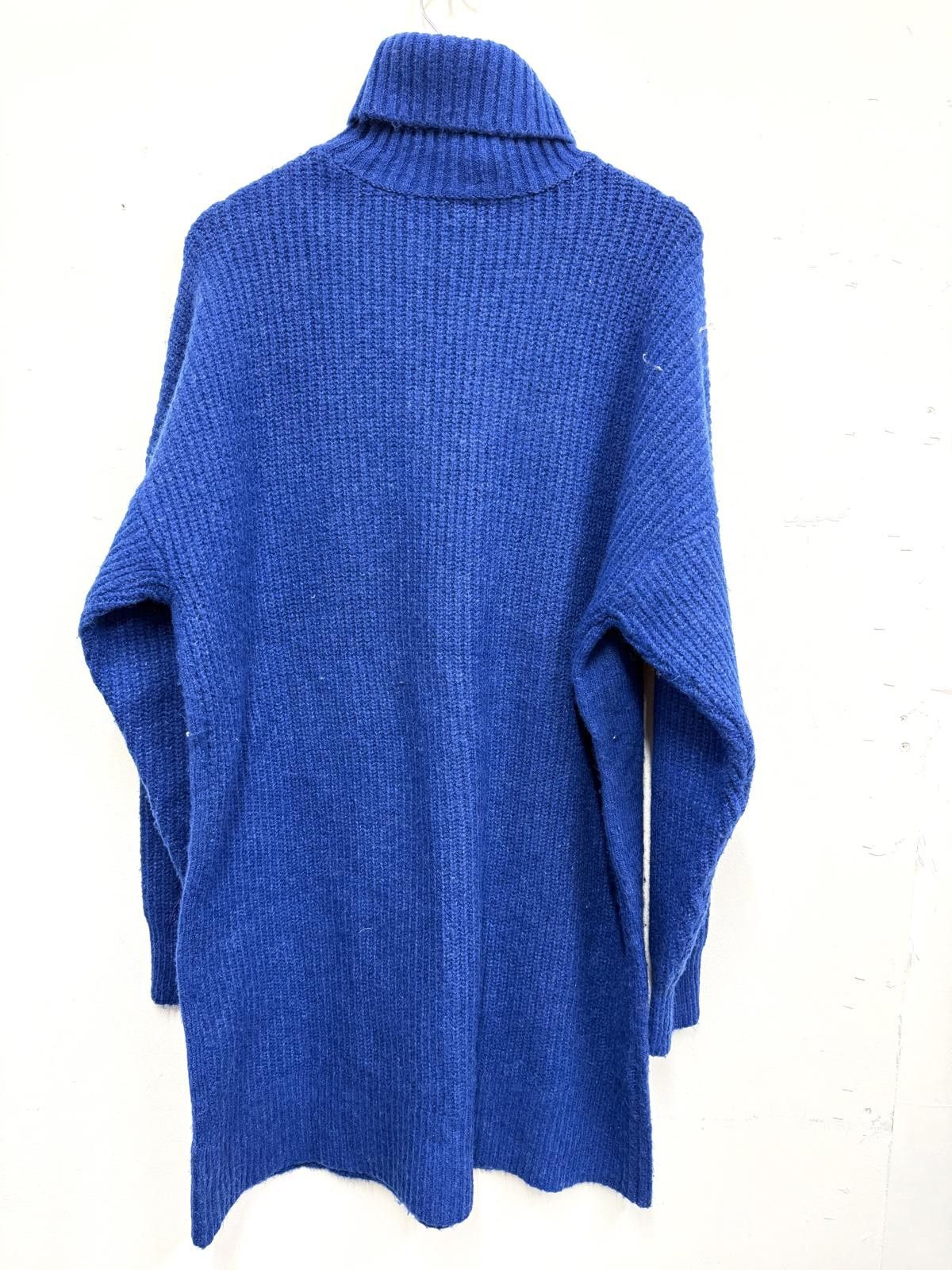 River Island River Island Blue Turtleneck Sweater Dress Size L / US 10 / IT 46 - 4 Thumbnail