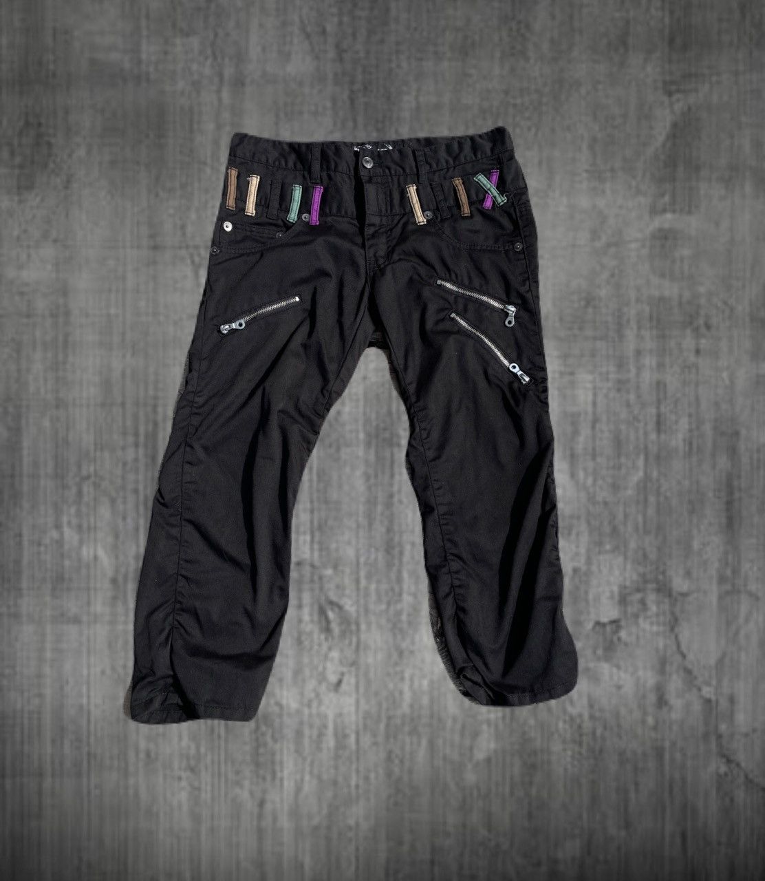 If Six Was Nine 2000s Japanese archive Vkei Double Waist Zip Gather Pants Size US 29 - 1 Thumbnail