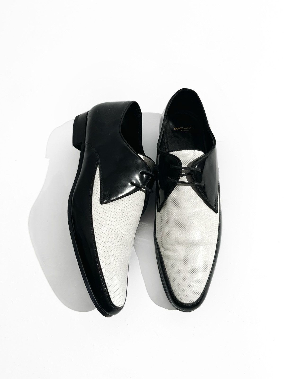 Hedi Slimane × Saint Laurent Paris SS13 Saint Laurent Paris Patent Leather Dress Derby Shoes Size US 7 / EU 40 - 1 Thumbnail