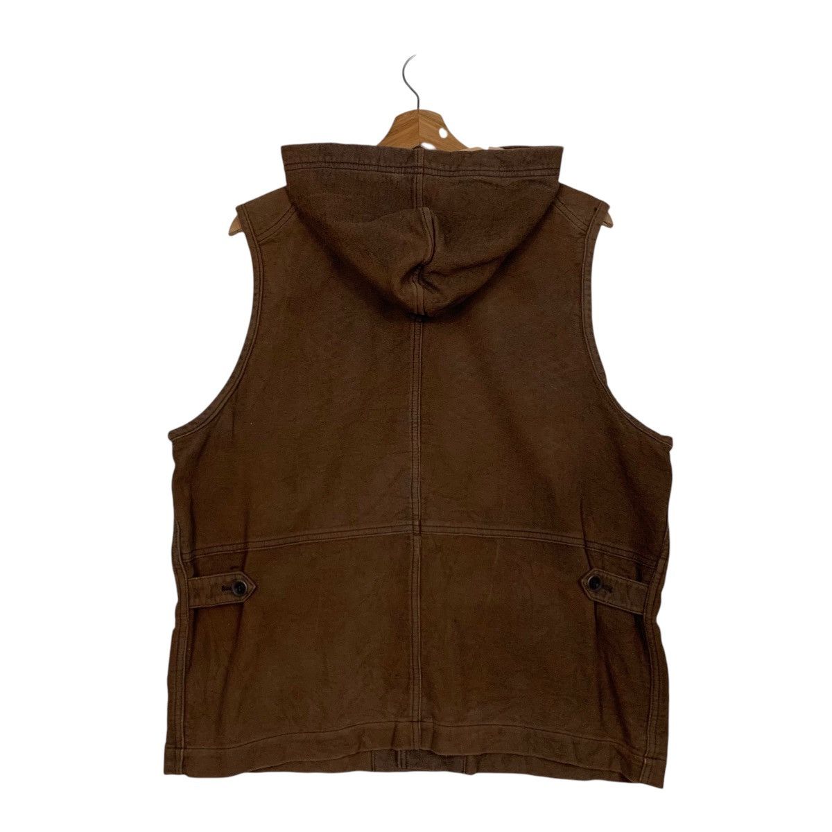 Japanese Brand DRUG STORE’S Patches Logo Hooded Button Vest #2828-C127 Size US M / EU 48-50 / 2 - 17 Thumbnail