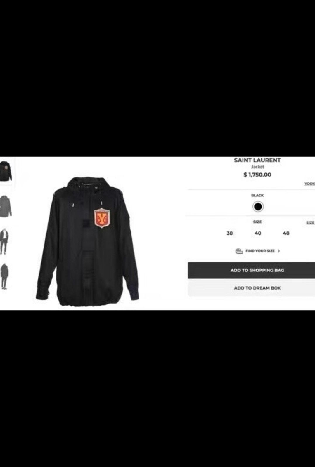 Saint Laurent Paris Saint Laurent Black Parka Coat Badge Patches Cotton Jacket Size US S / EU 44-46 / 1 - 9 Thumbnail