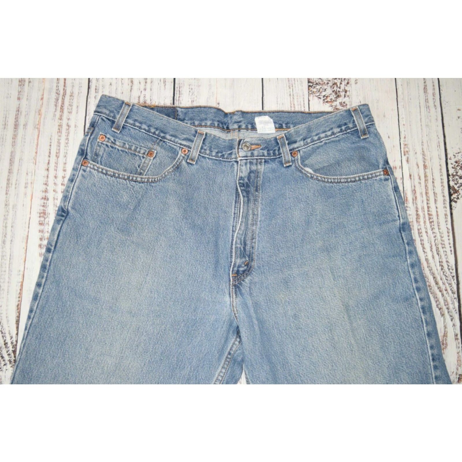 Levi's VINTAGE Levi’s 550 Jeans Denim Mens 38x32 Blue Relaxed Fit 1990s USA 5-Pocket Mens Jeans Size US 38 / EU 54 - 4 Thumbnail