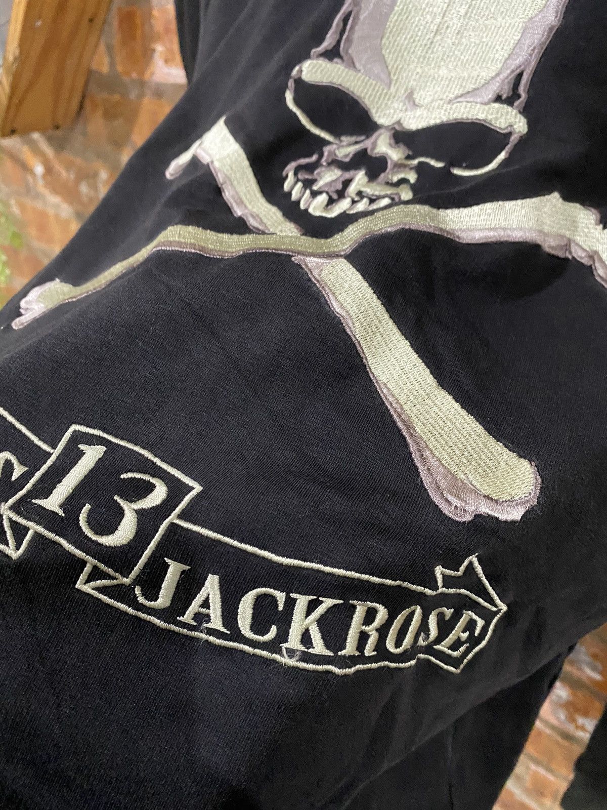 JACKROSE × Japanese Brand × Shellac 2000s Jackrose X Collars skull cross bone death hoodie Size US M / EU 48-50 / 2 - 5 Thumbnail