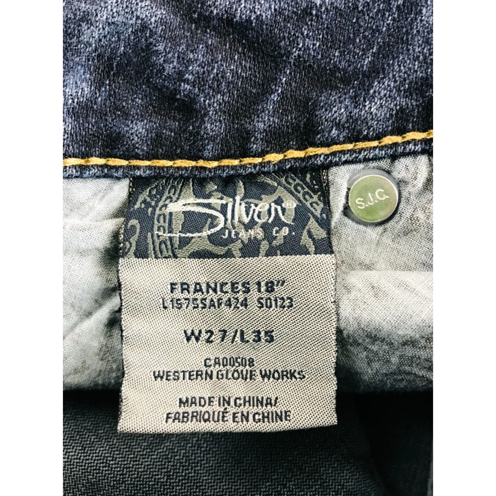 Silver Jeans Co. Silver Jeans Frances Jeans 27x30 Denim Pants Low Rise Blue 100% Cotton Women Jeans Straight Modern Vintage? No 27 Womens Jeans Silver Size 27" / US 4 / IT 40 - 7 Thumbnail