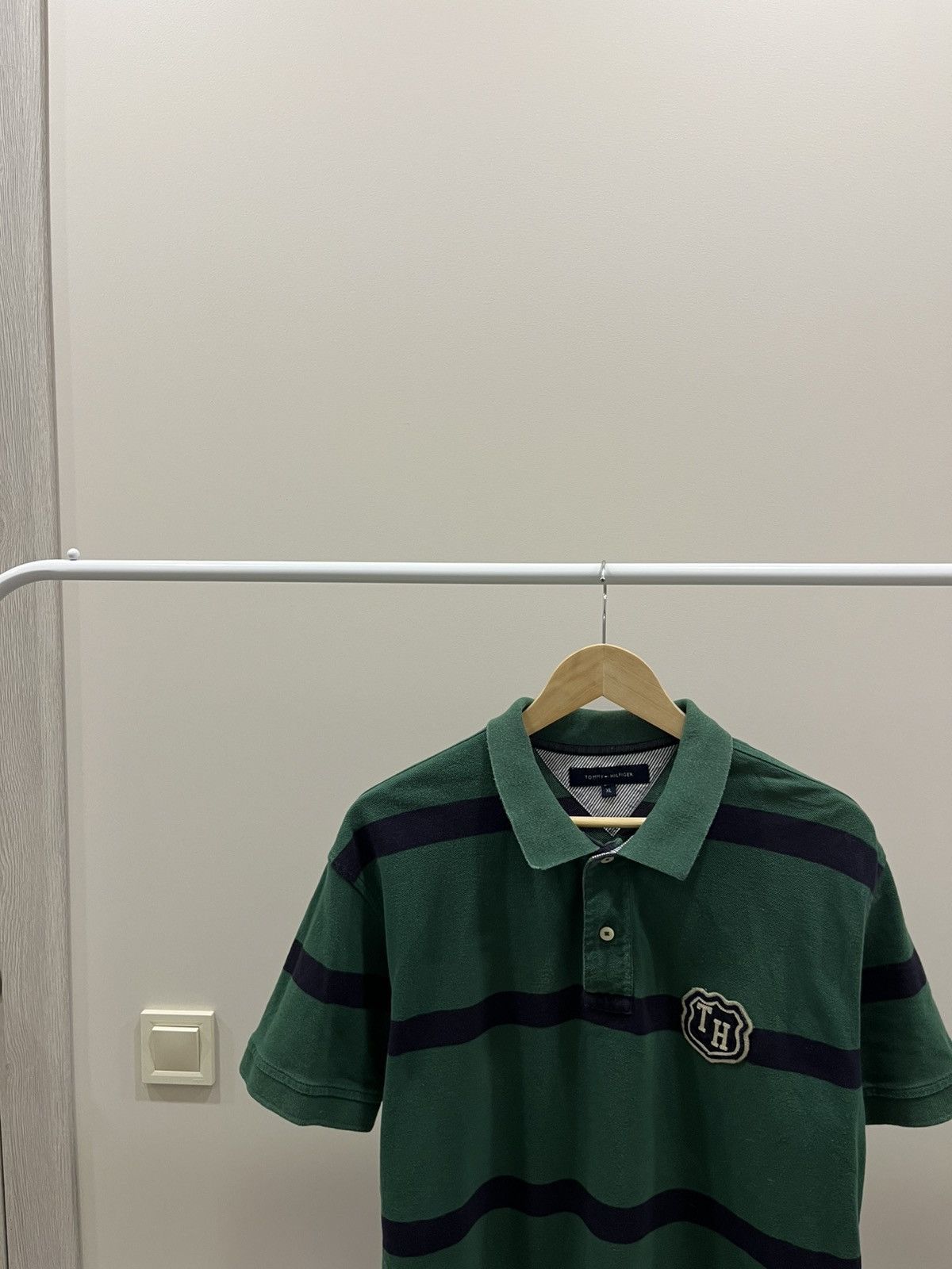 Tommy Hilfiger Vintage Tommy Hilfiger 90s Polo Shirt Stiped Blue and Green Size US XL / EU 56 / 4 - 2 Thumbnail
