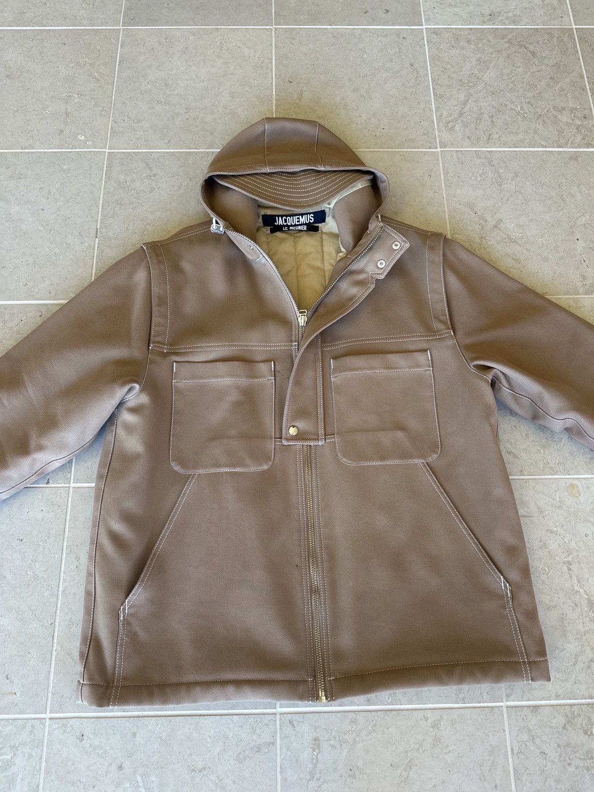 Jacquemus Jacquemus Beige Le Veste Meunier Coat Size US M / EU 48-50 / 2 - 1 Thumbnail