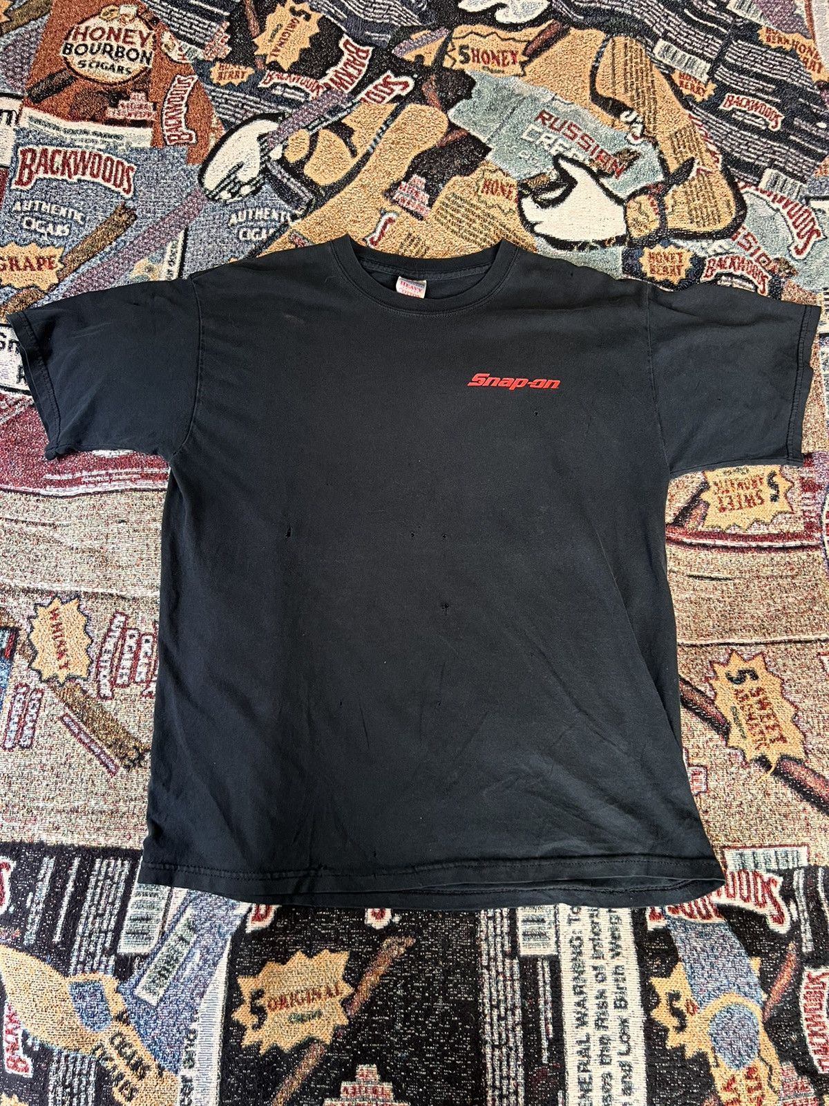 thumbnail image 2 of Snap-On Tools Ash Gray 'S' Logo Franchisee T-Shirt – Vintage Crew Neck, Size XL 2 of 6