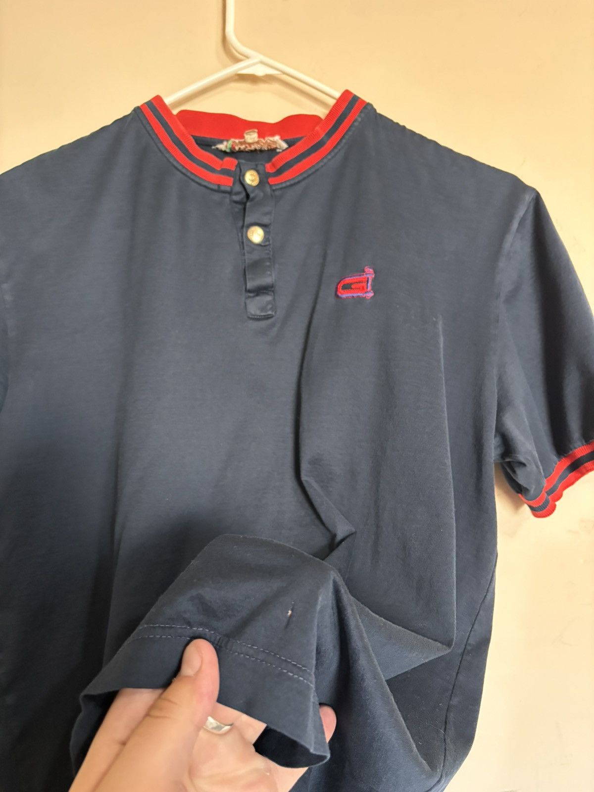 Gucci Vintage 80s-70s Gucci Embroidered Button Shirt Size US S / EU 44-46 / 1 - 6 Thumbnail