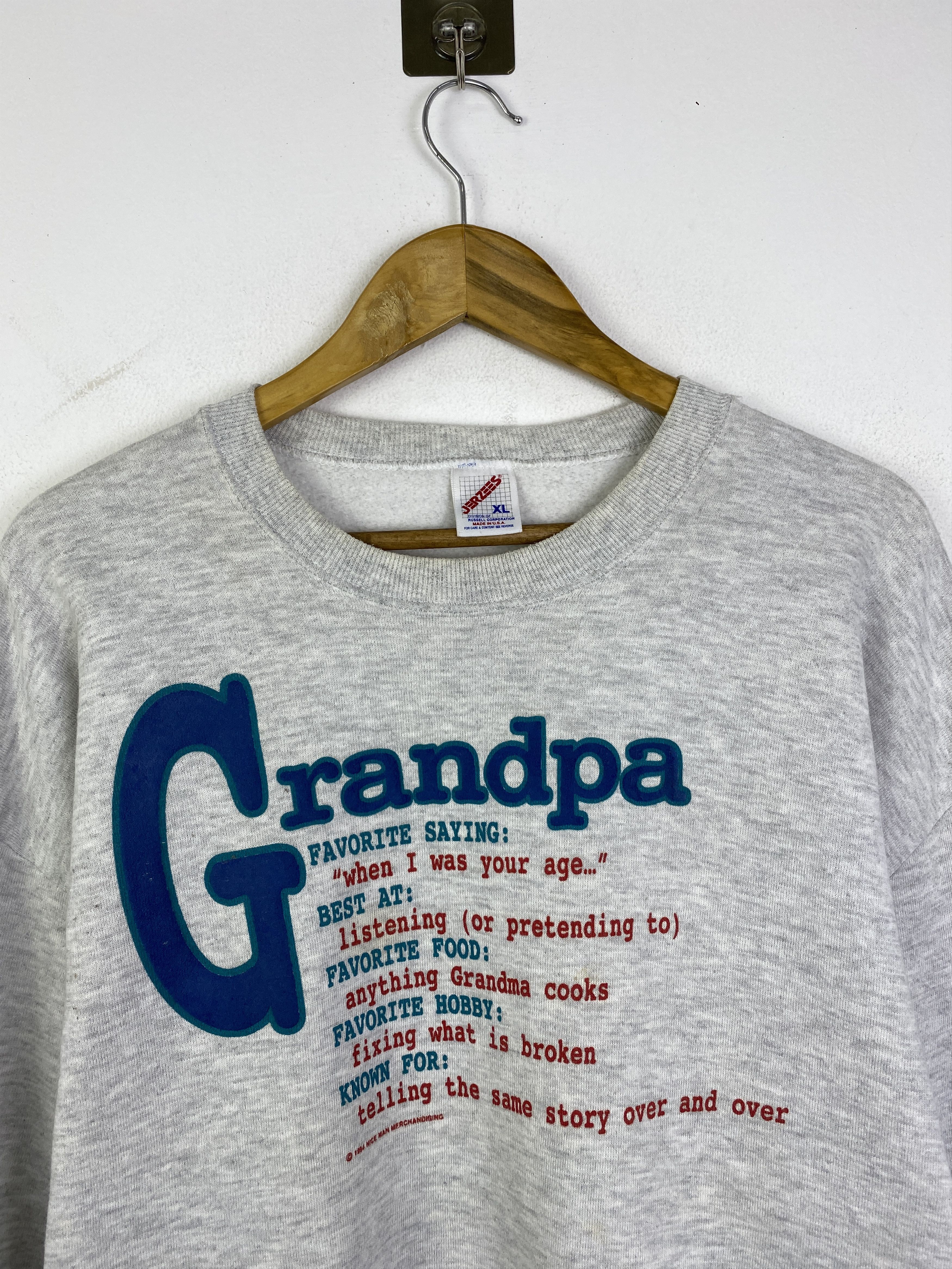 Jerzees Vintage 90s Wording Jerzees Pullover Sweatshirt SH0254 Size US XL / EU 56 / 4 - 2 Thumbnail