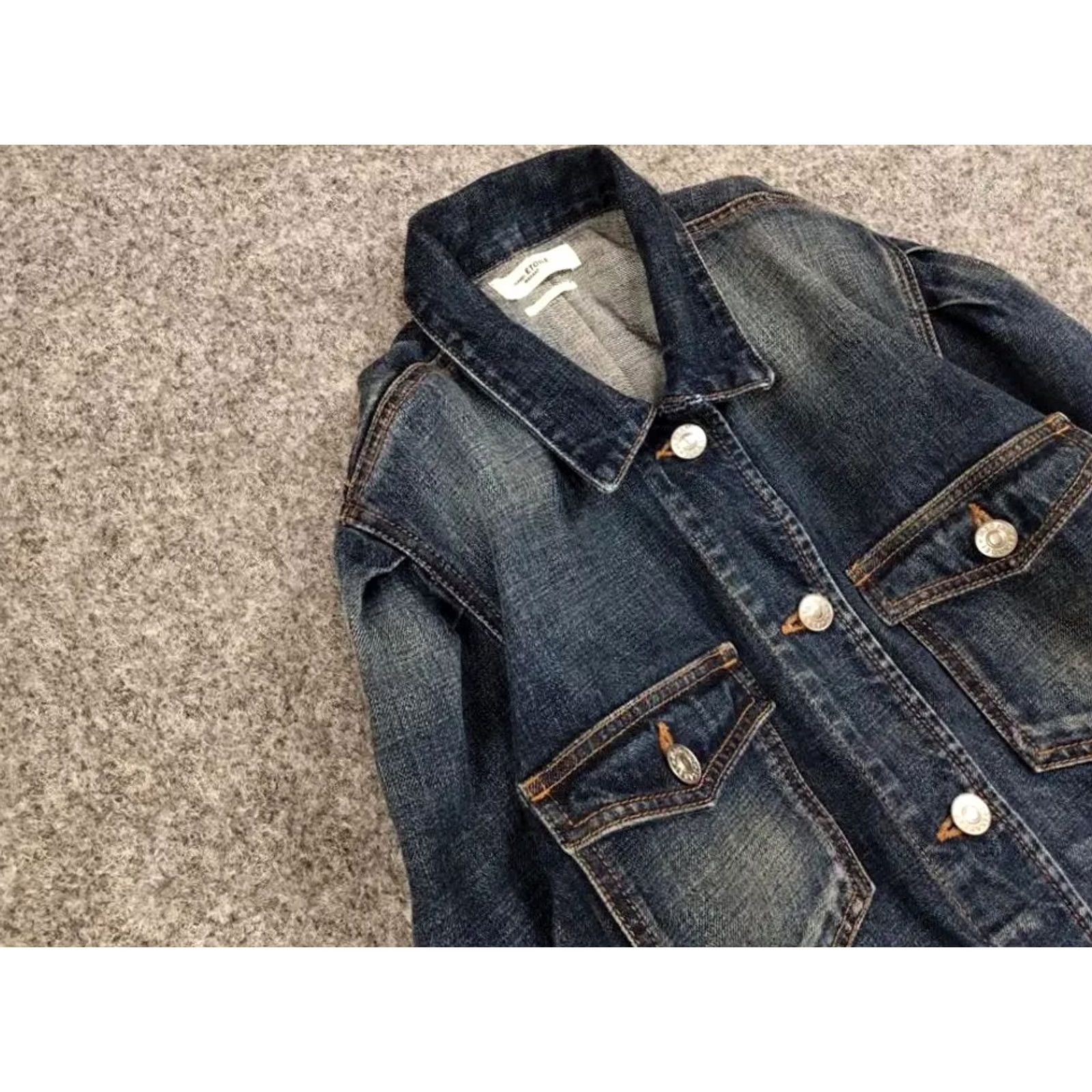 Vintage Isabel Marant Étoile Bolinea Denim Jacket Women's 38 Blue Cotton Puff Sleeve Mid-Length Vintage No N/A Size XS / US 0-2 / IT 36-38 - 7 Thumbnail