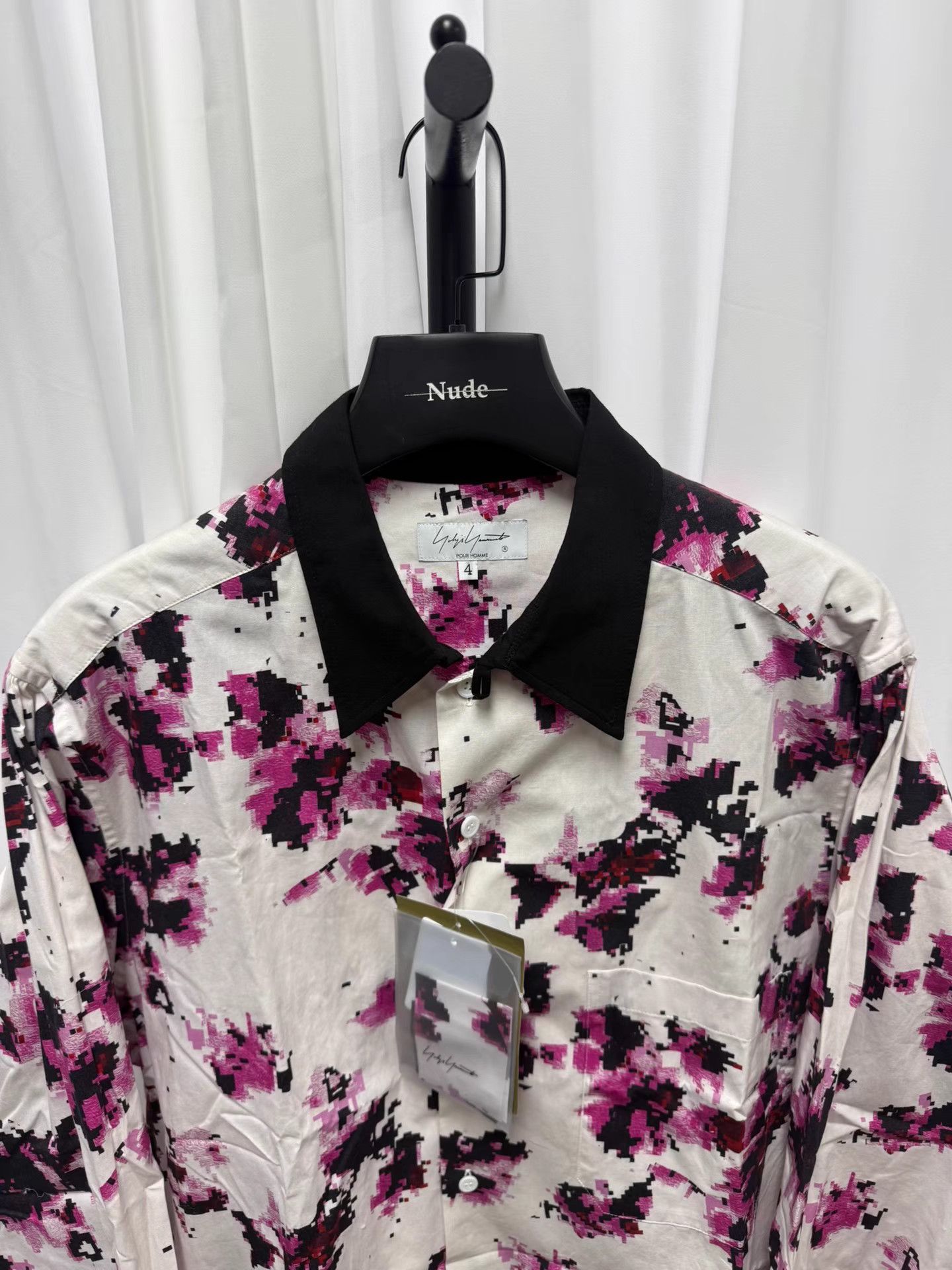 Yohji Yamamoto Yohji Yamamoto Mosaic Print Oversized Shirt K20 Size US XL / EU 56 / 4 - 4 Thumbnail