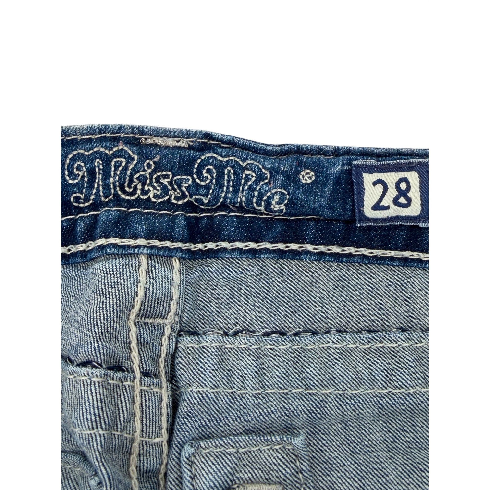 Miss Me Miss Me Rhinestone Wing Distressed Skinny Jeans | McBling Y2 Size 28" / US 6 / IT 42 - 14 Thumbnail