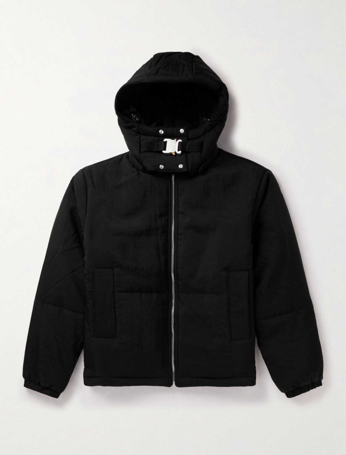 image of 1017 Alyx 9Sm Padded Ripstop Buckle Hooded Jacket in Black, Men's (Size Small)
