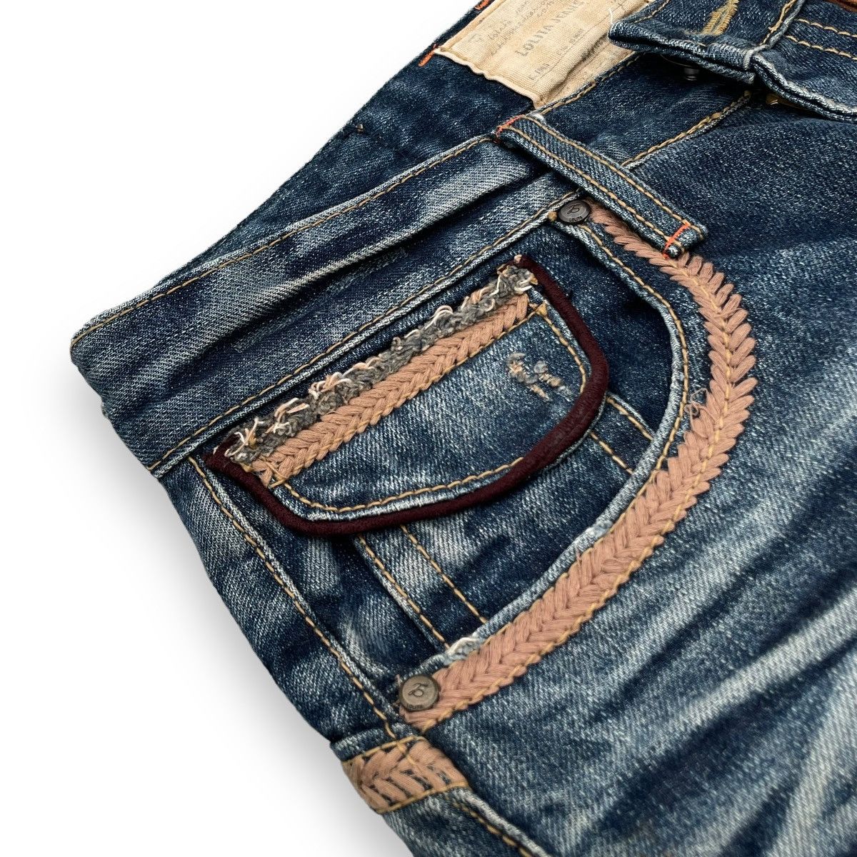 If Six Was Nine 🇯🇵 VINTAGE LOLITA BY CONCERT CLUB WASHED DENIM PANTS Size 29" - 10 Thumbnail