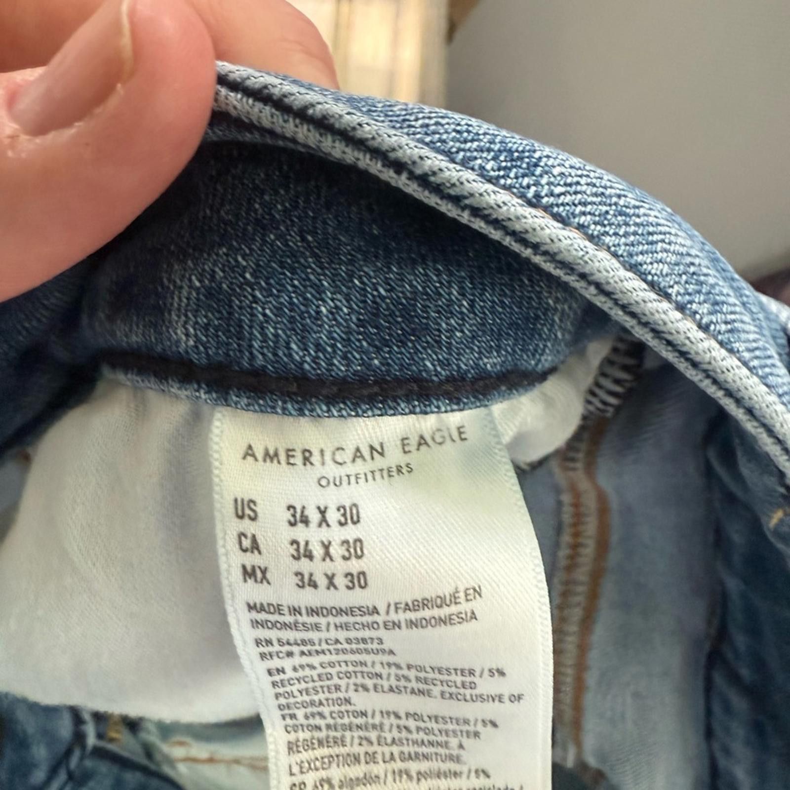 American Eagle Outfitters American Eagle Outfitters Men's Blue Jeans Size US 34 / EU 50 - 3 Thumbnail