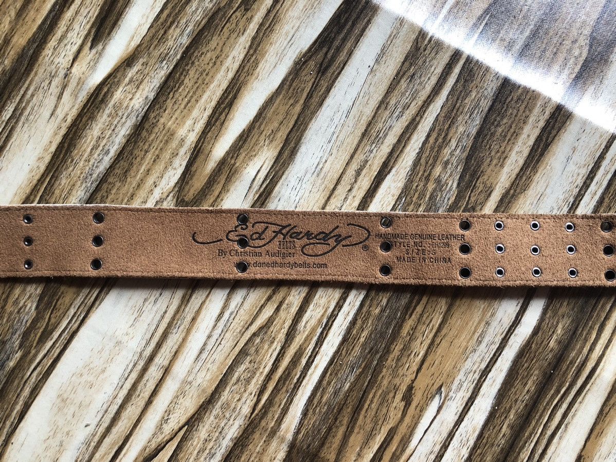 Ed Hardy “Grommet” Full Print Logo Handmade Belt Punk Seditionaries Size ONE SIZE - 6 Thumbnail