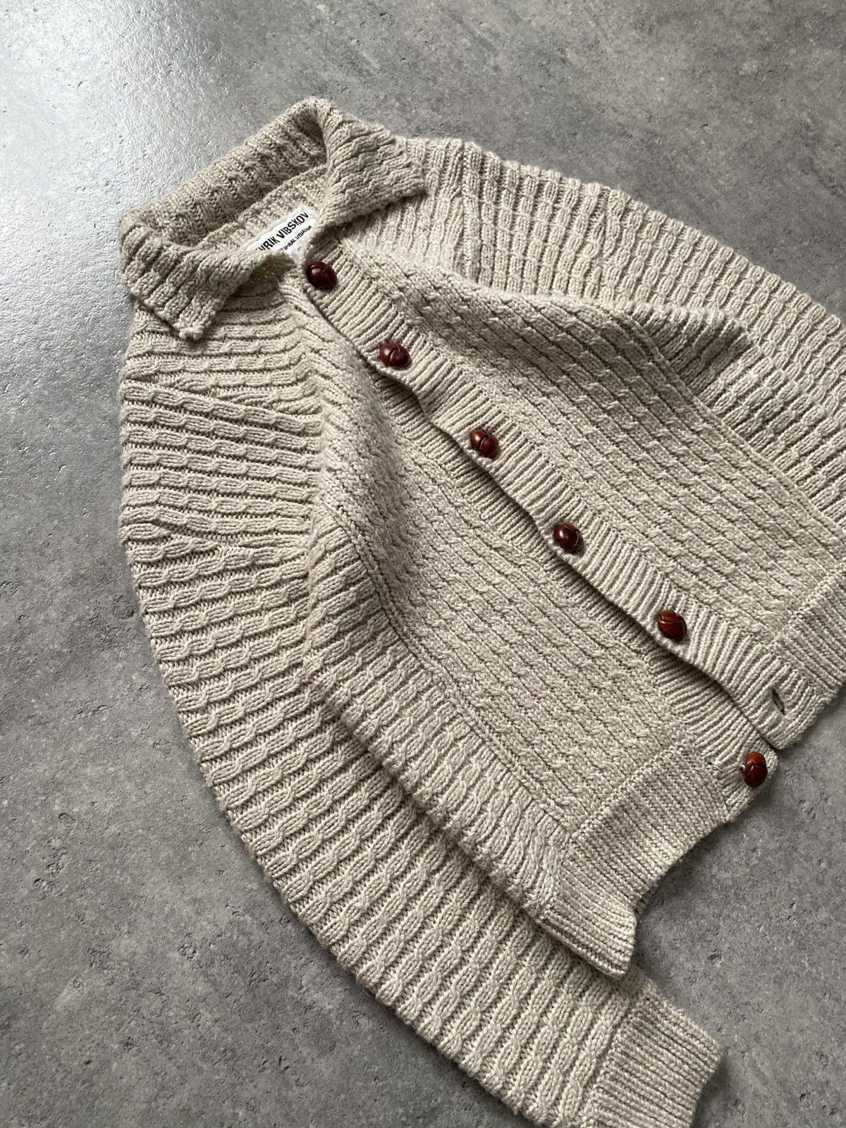 Henrik Vibskov Henrik Vibskov A/W 2010 Beige Cable Alpaca Podium Sweater Size US S / EU 44-46 / 1 - 2 Thumbnail