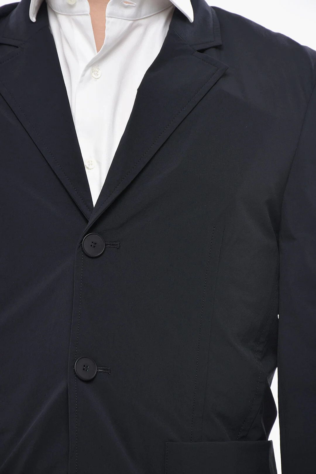 Givenchy og1mm0326 Unlined Stretch Nylon Blazer in Blue Size US S / EU 44-46 / 1 - 3 Thumbnail