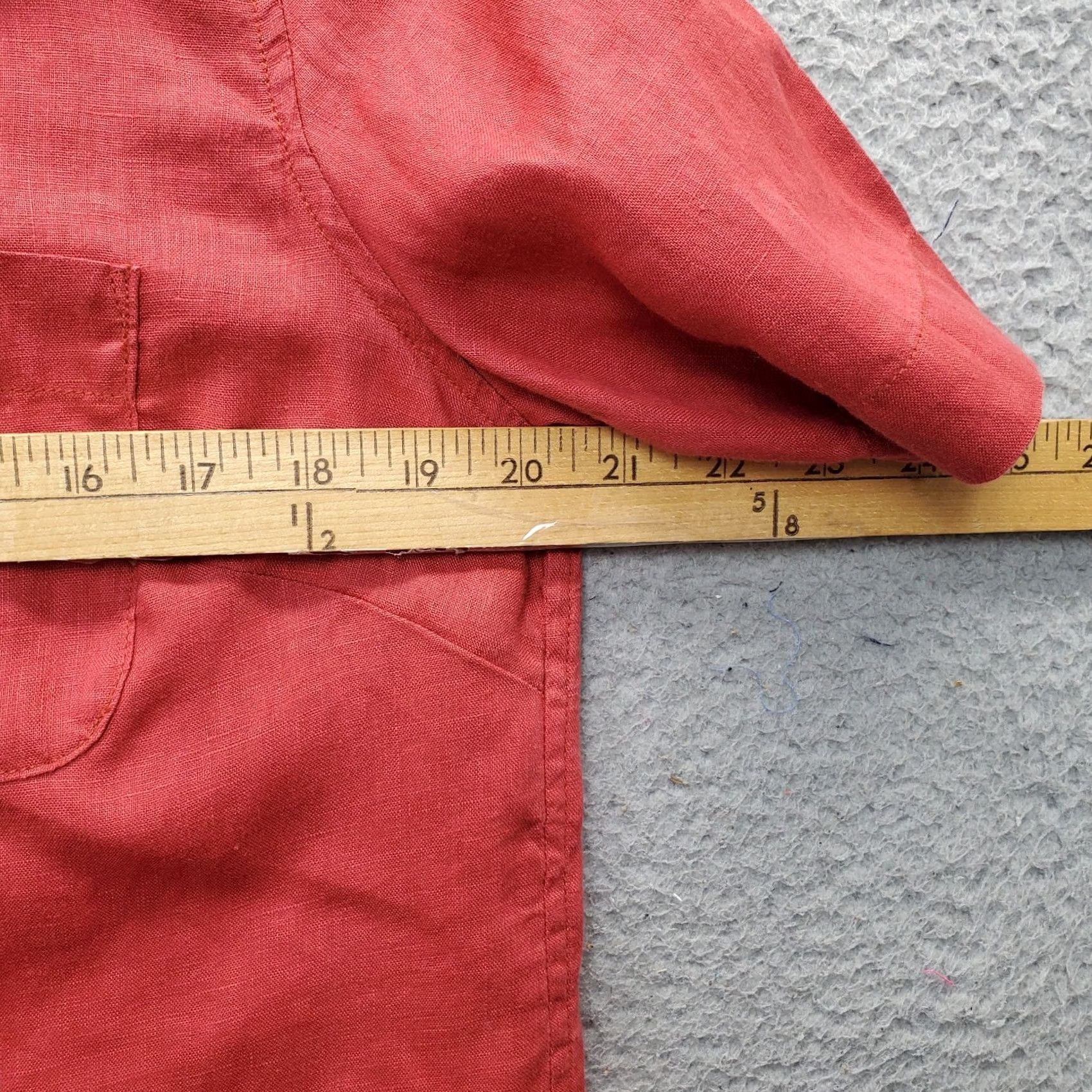 Coldwater Creek Coldwater Creek Shirt Womens S Dark Red Chest Pocket Short Sleeve Button-Up Size S / US 4 / IT 40 - 6 Thumbnail