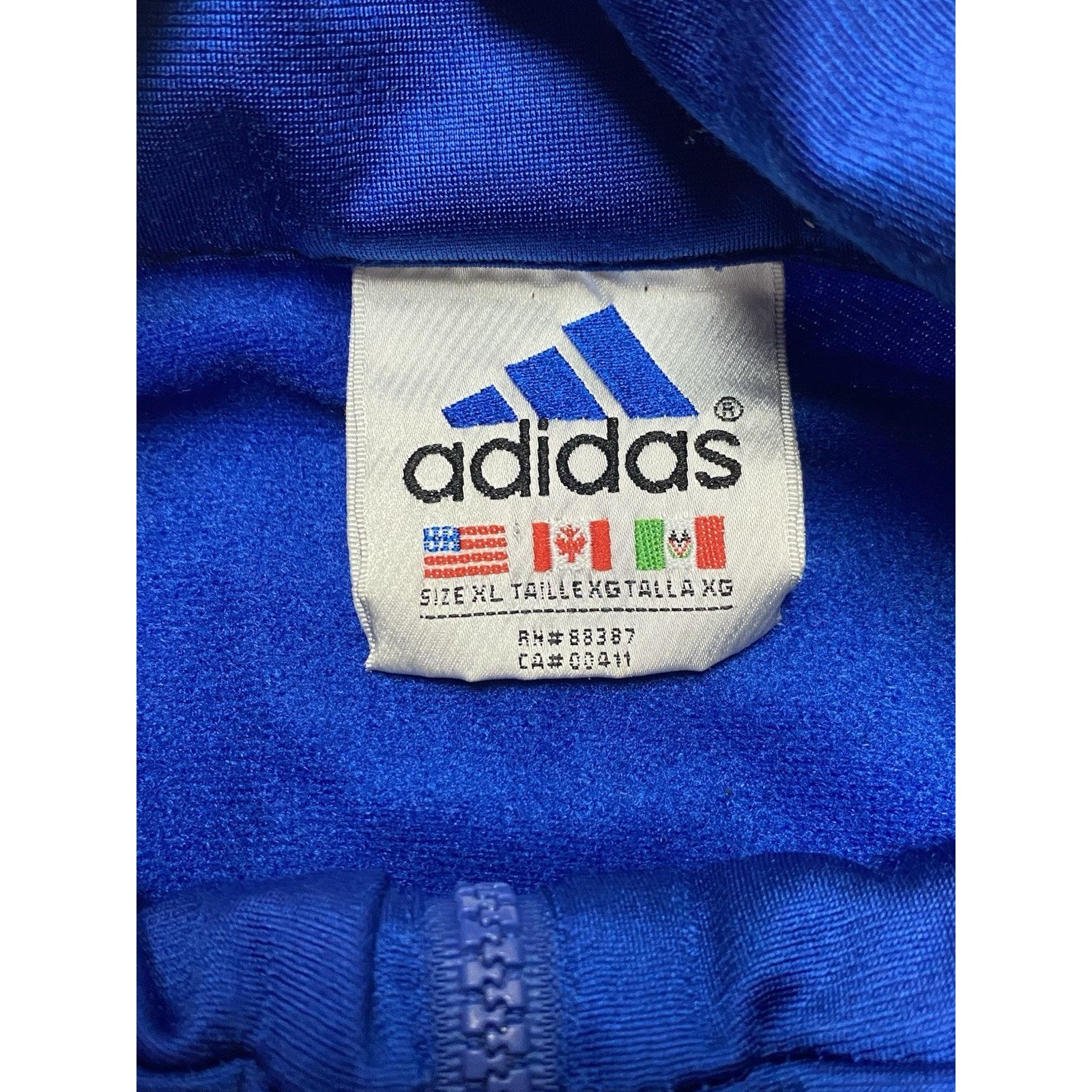 Adidas Vtg Adidas Blue White Full Zip Soccer Track Jacket Men's XL Size US XL / EU 56 / 4 - 4 Thumbnail