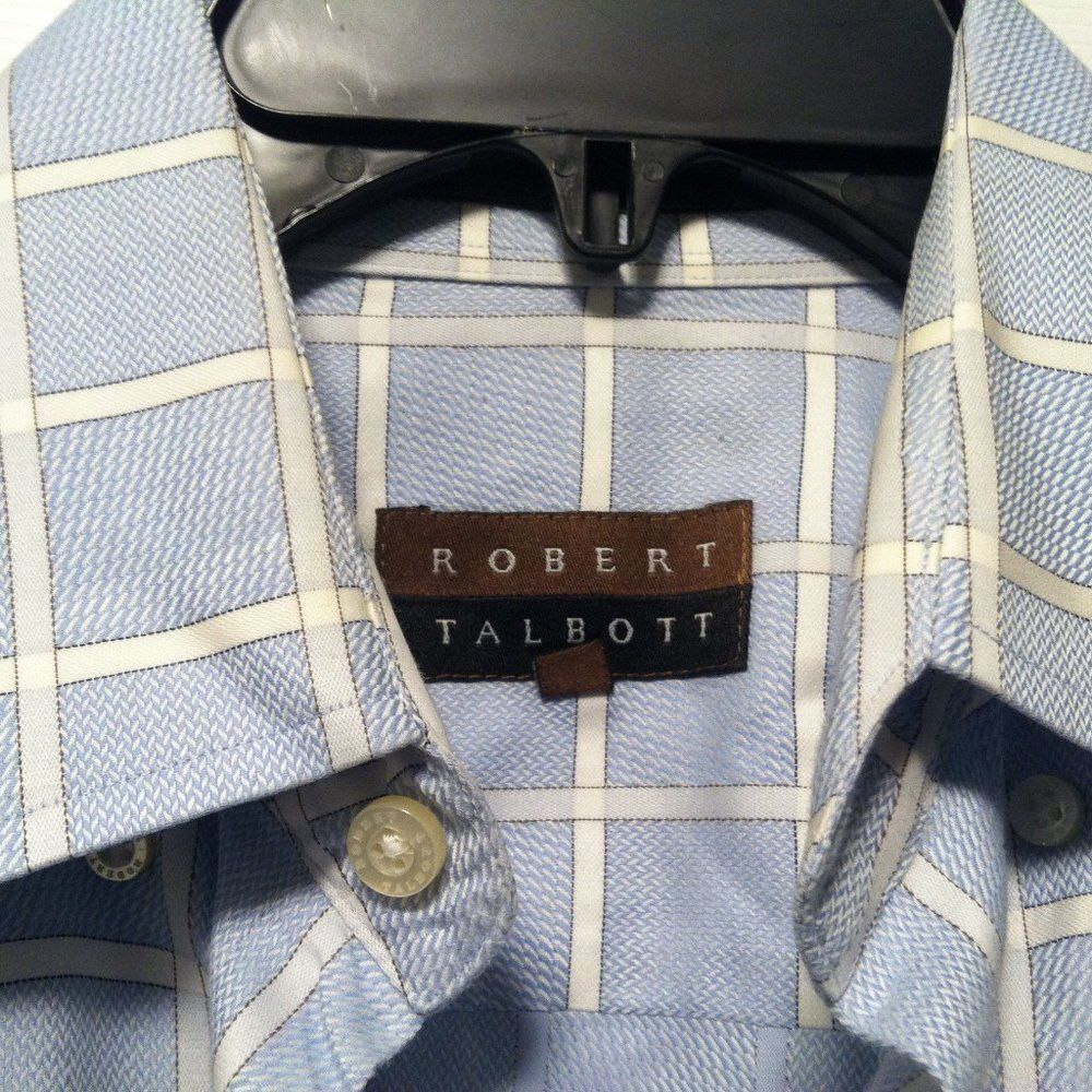 Robert Talbott ROBERT TALBOTT MEN'S BLUE COTTON CASUAL SHIRT SIZE: M Size US M / EU 48-50 / 2 - 6 Thumbnail